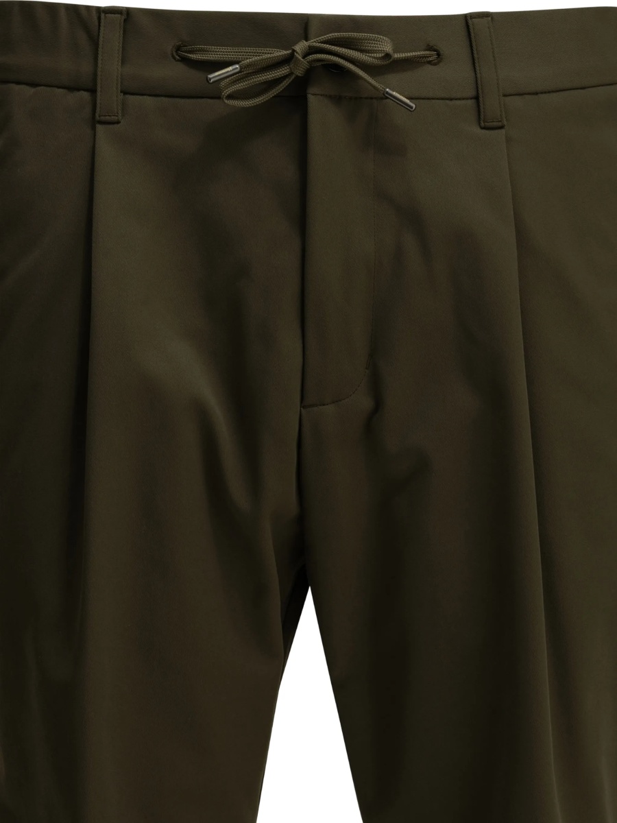 Pantaloni eleganti Herno verzi din polyester - Img 3