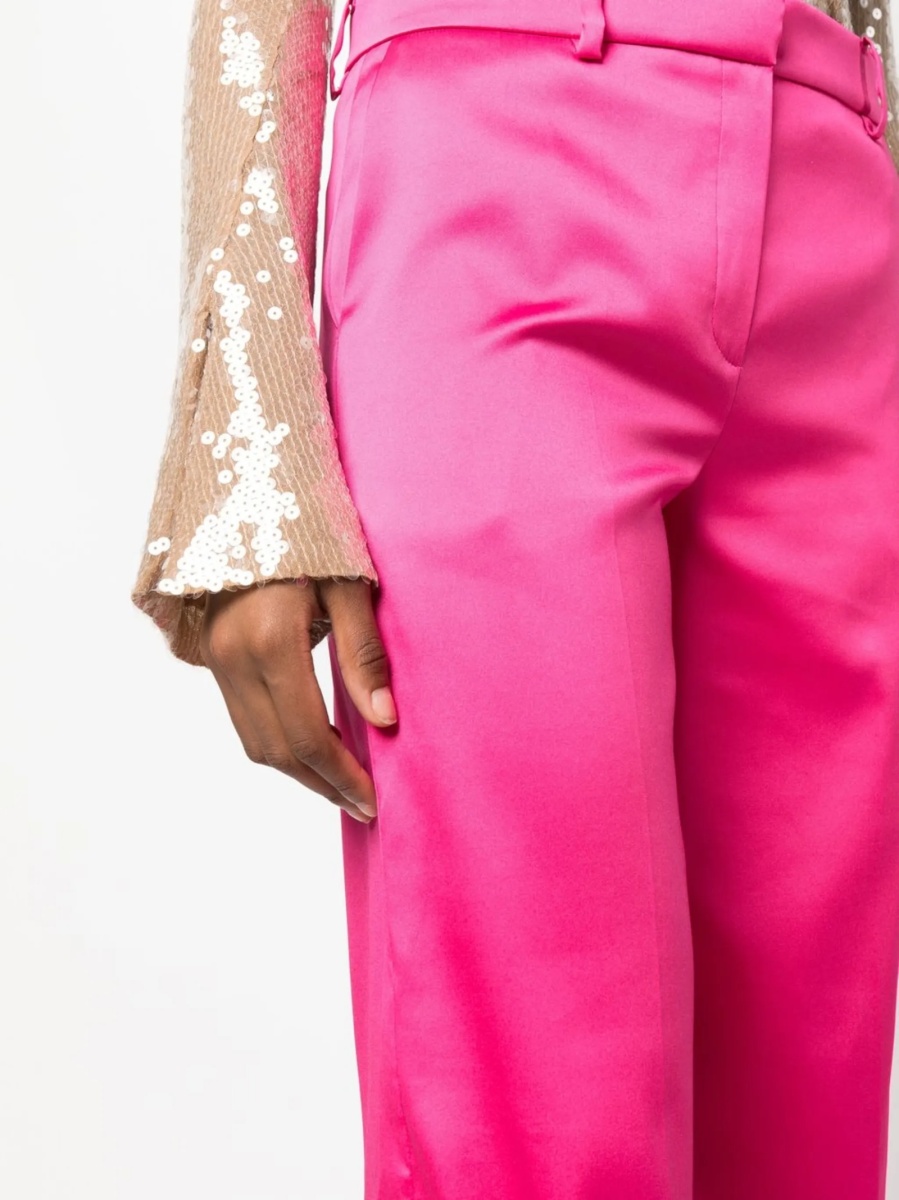 Pantaloni eleganti Magda Butrym roz din spandex/elastan si polyester - Img 5