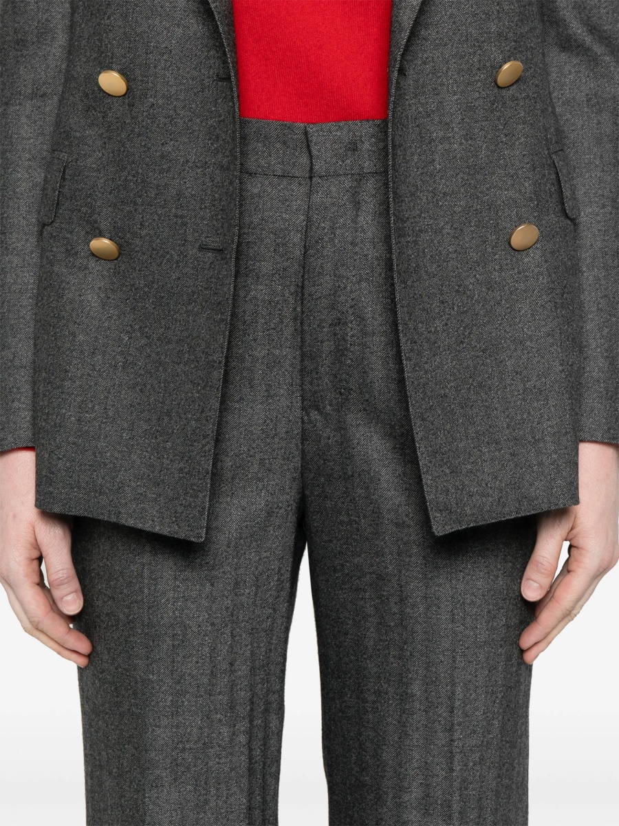 Pantaloni eleganti Tagliatore gri din elastan si casmir - Img 5