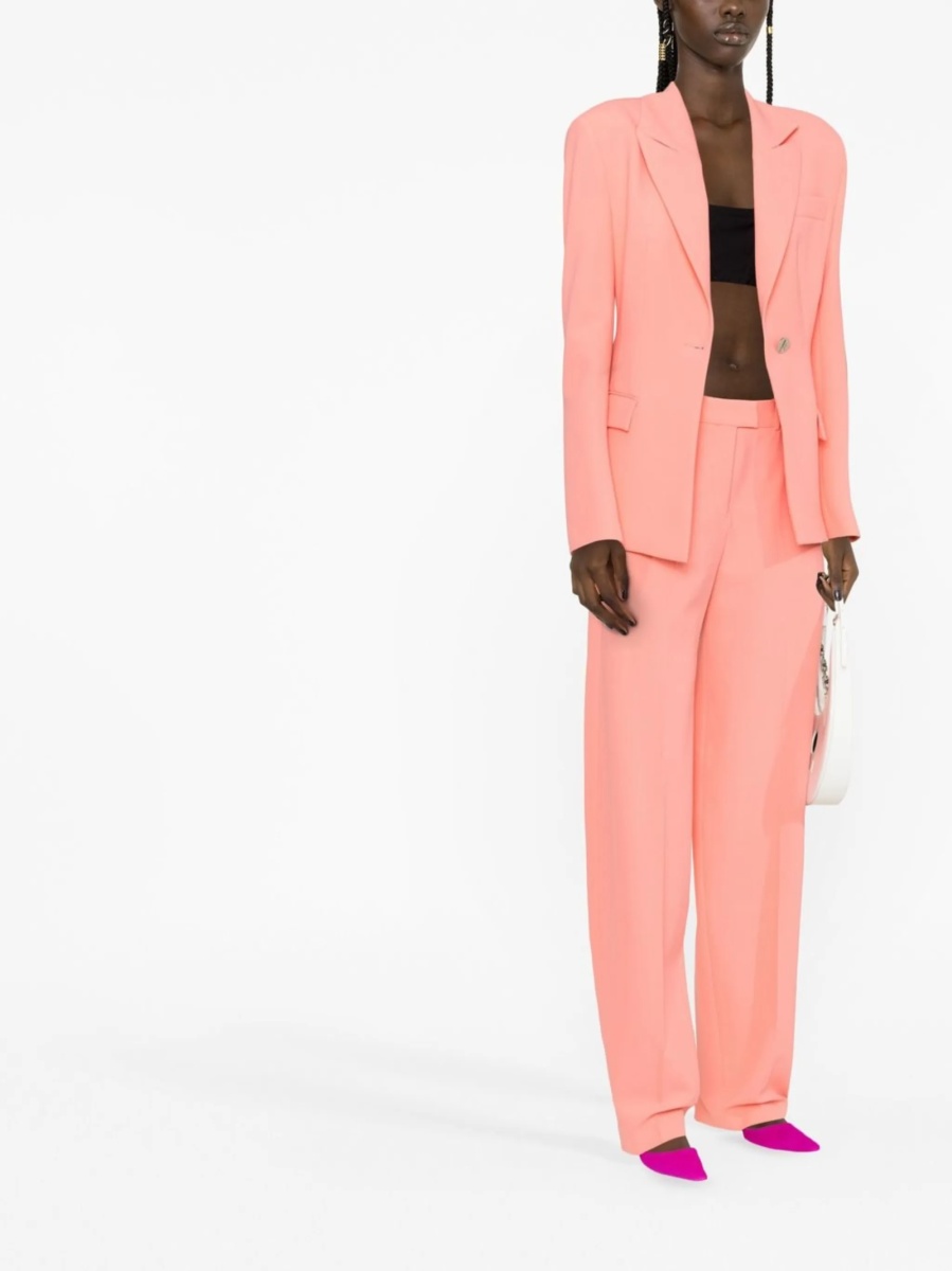 Pantaloni eleganti THE ATTICO roz din spandex/elastan si polyester - Img 2