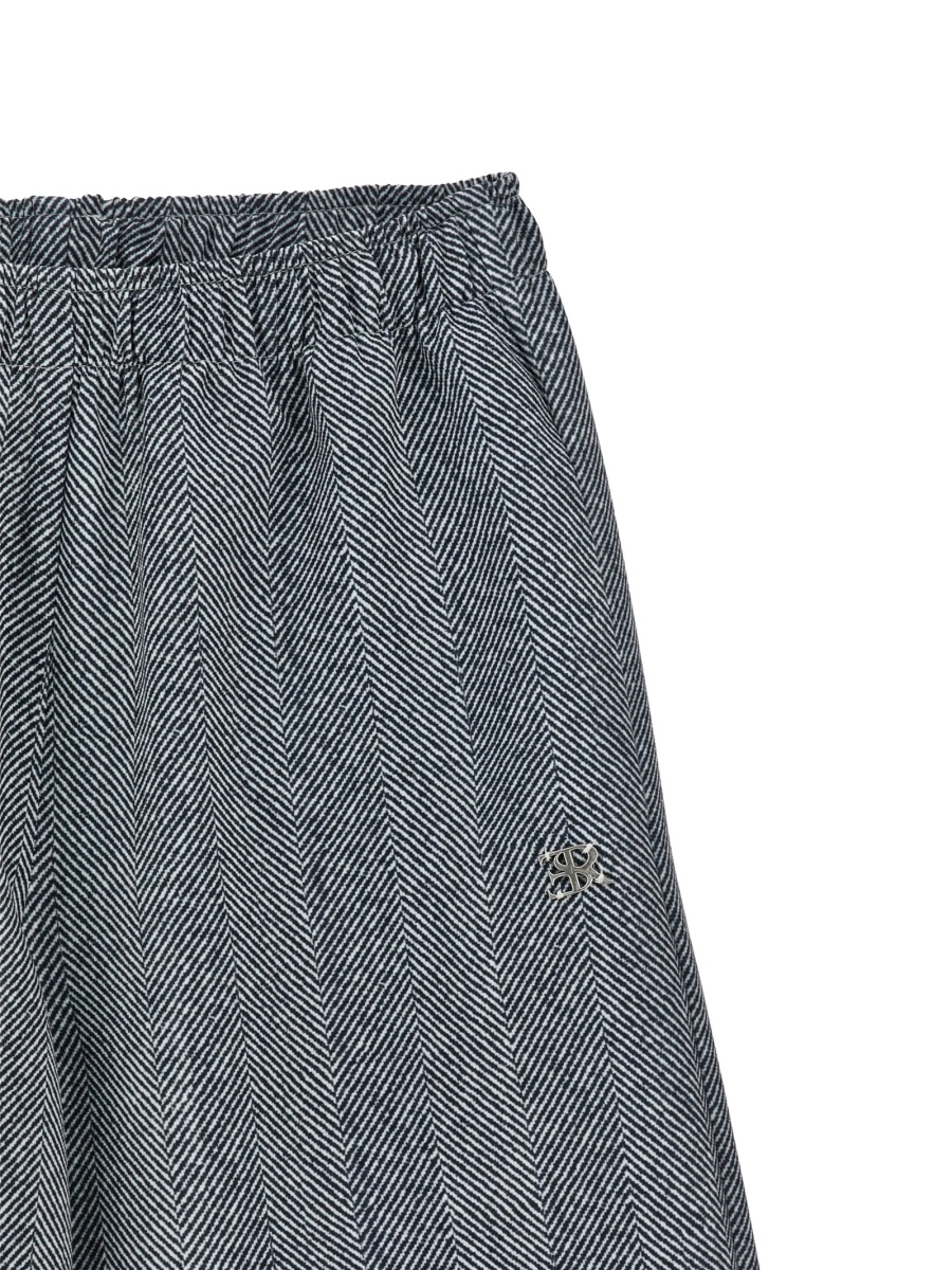 Pantaloni Ermanno Scervino Kids gri din polyester - Img 3