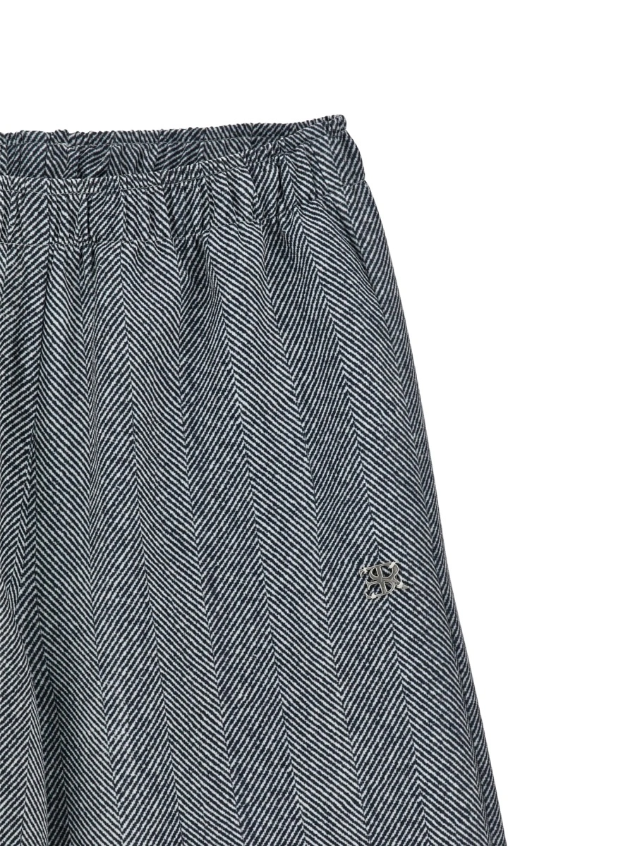 Pantaloni Ermanno Scervino Kids gri din polyester - Img 3