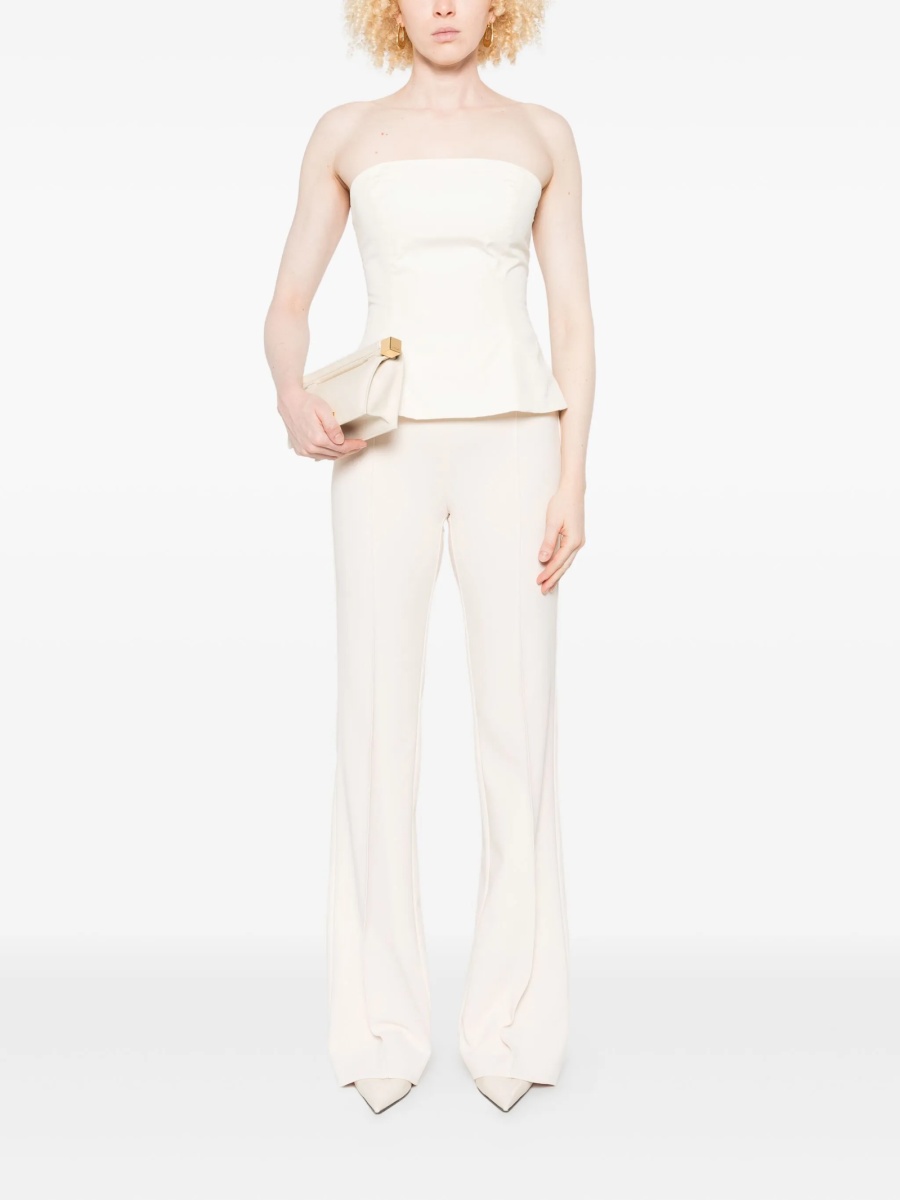 Pantaloni evazati Elisabetta Franchi neutri - Img 2
