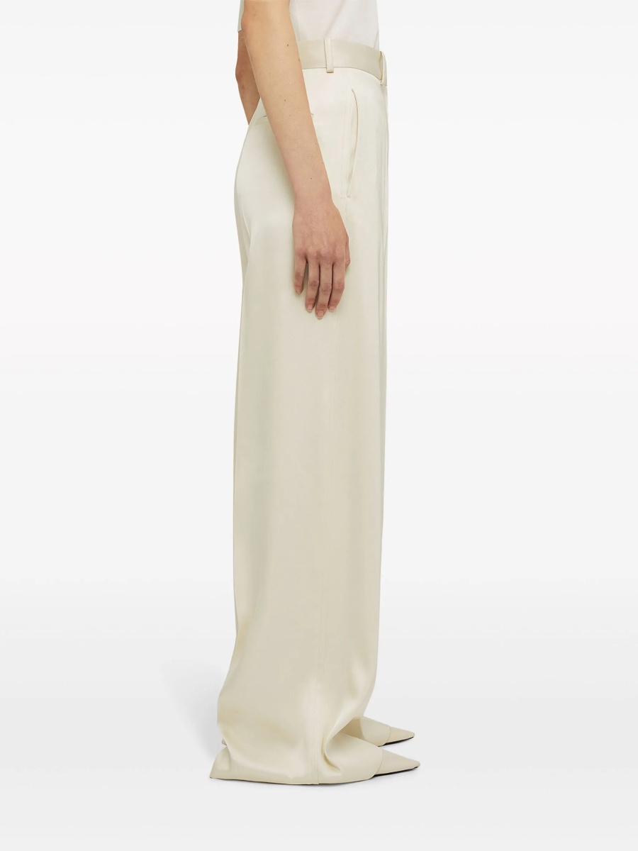 Pantaloni evazati Jil Sander albi - Img 3