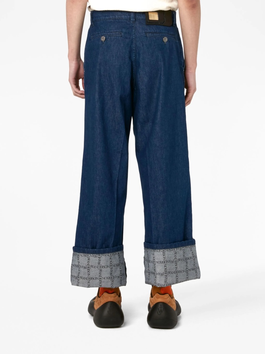 Pantaloni evazati JW Anderson albastri - Img 4