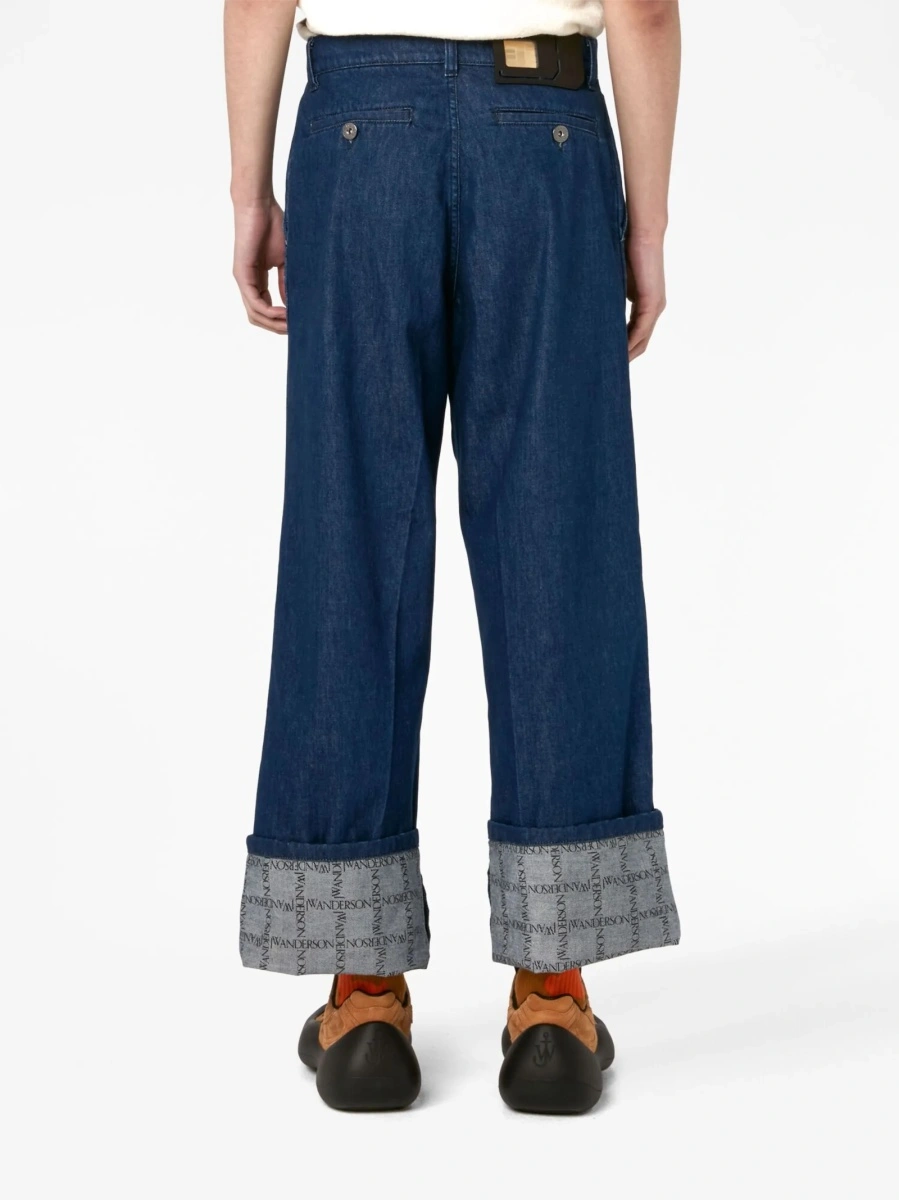 Pantaloni evazati JW Anderson albastri - Img 4