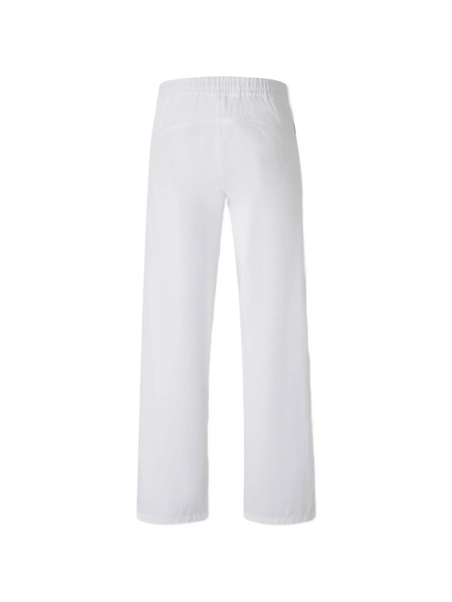 Pantaloni evazati Laminar albi - Img 2