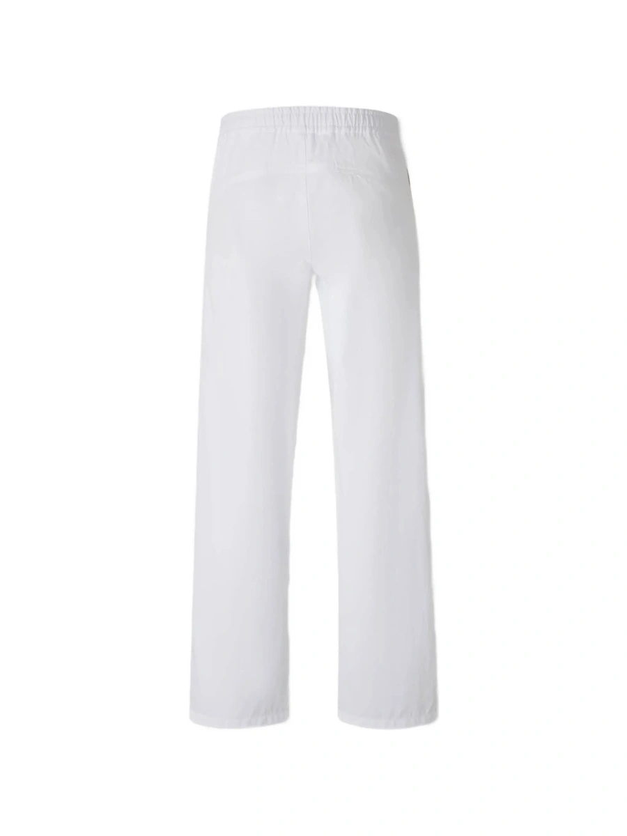 Pantaloni evazati Laminar albi - Img 2