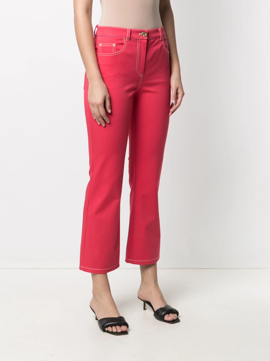 Pantaloni evazati LOVE Moschino roz - Img 3