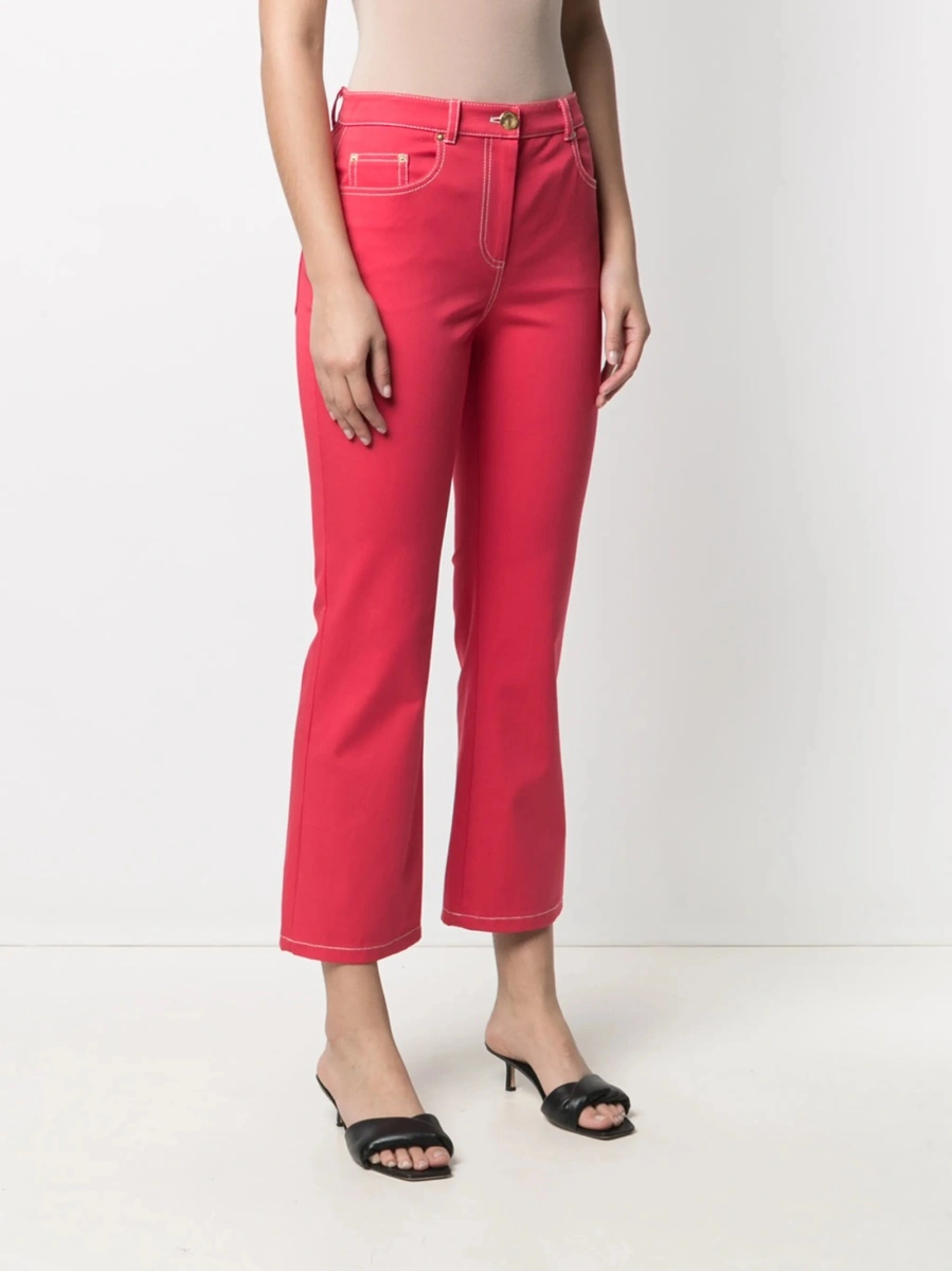 Pantaloni evazati LOVE Moschino roz - Img 3