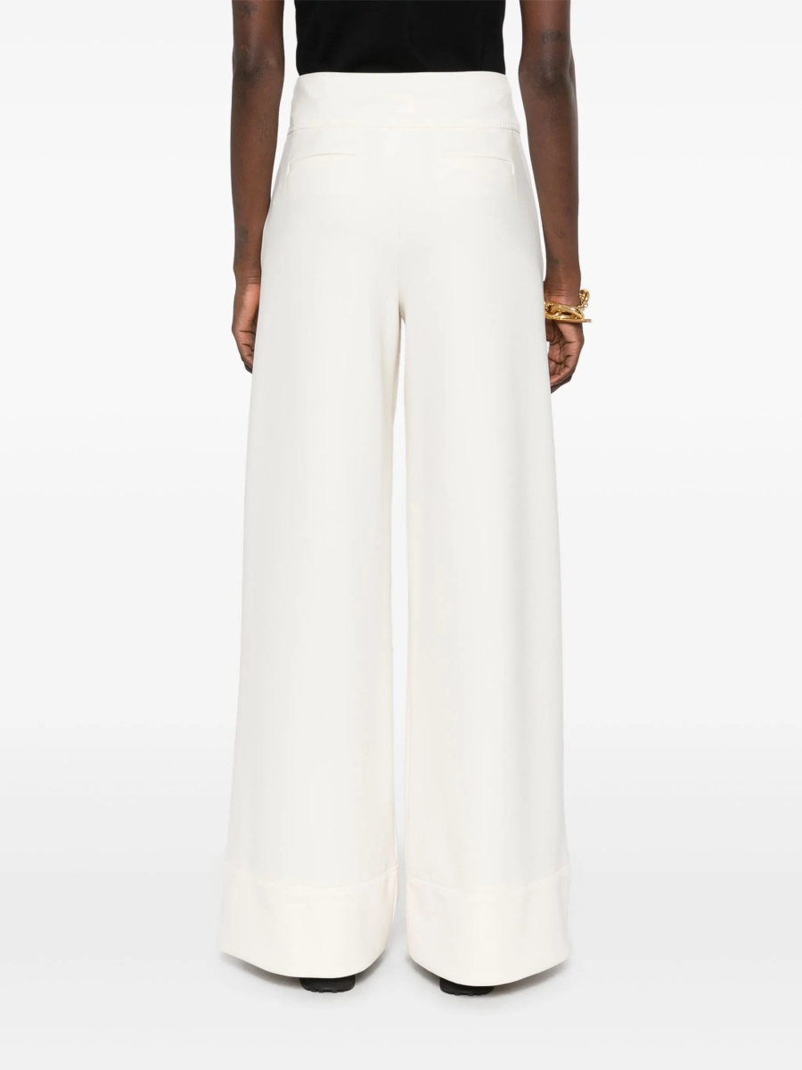 Pantaloni evazati Max Mara albi - Img 4