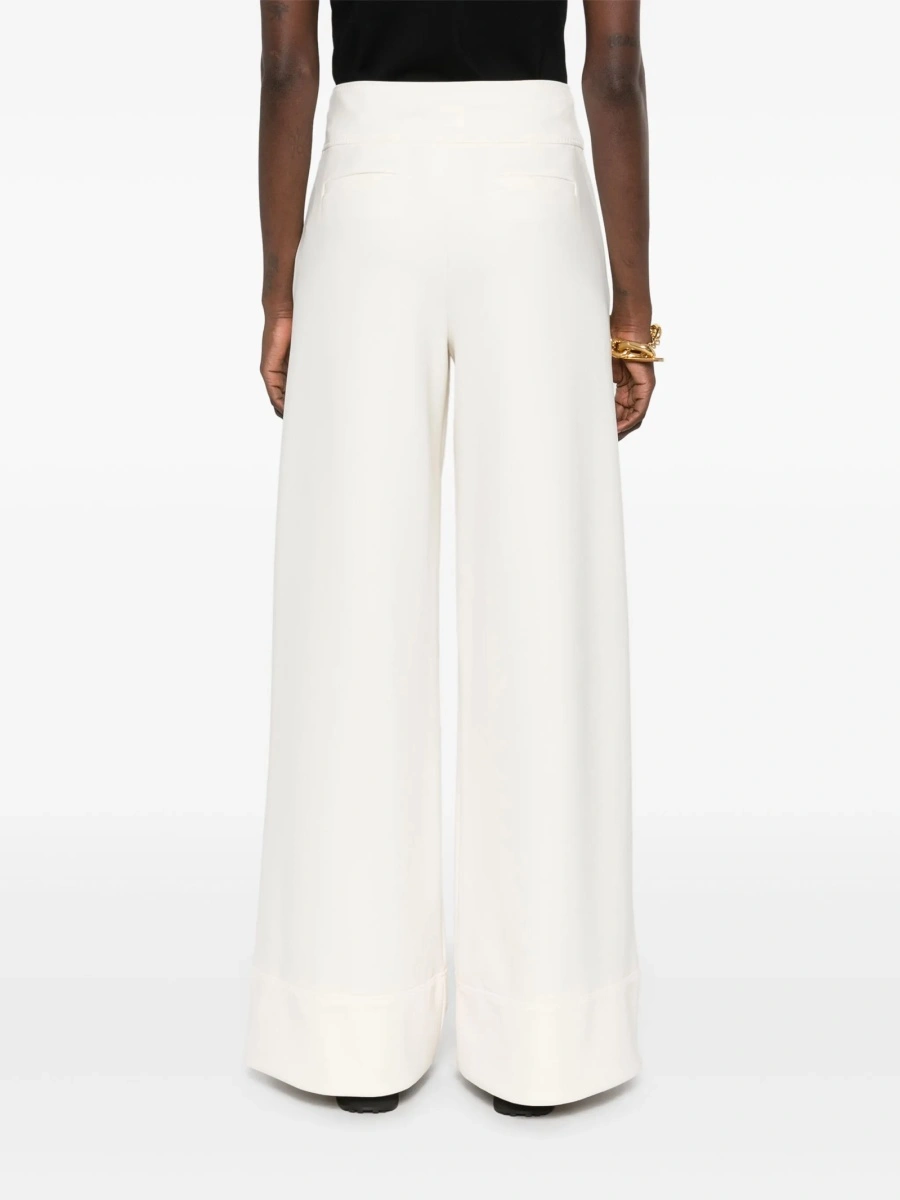 Pantaloni evazati Max Mara albi - Img 4
