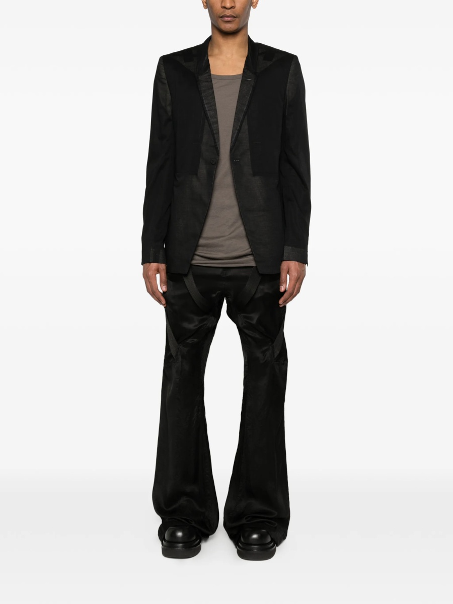 Pantaloni evazati Rick Owens negri - Img 2