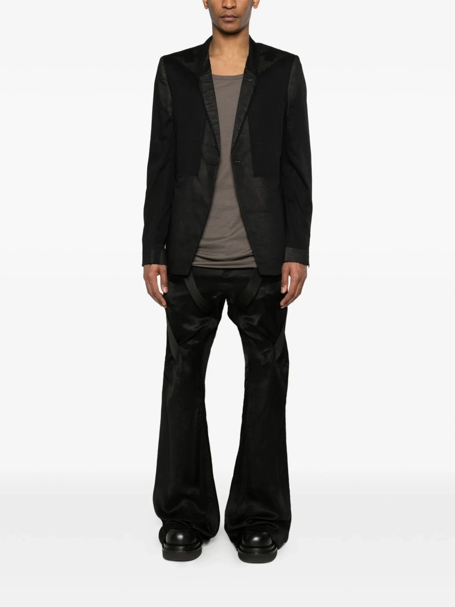 Pantaloni evazati Rick Owens negri - Img 2