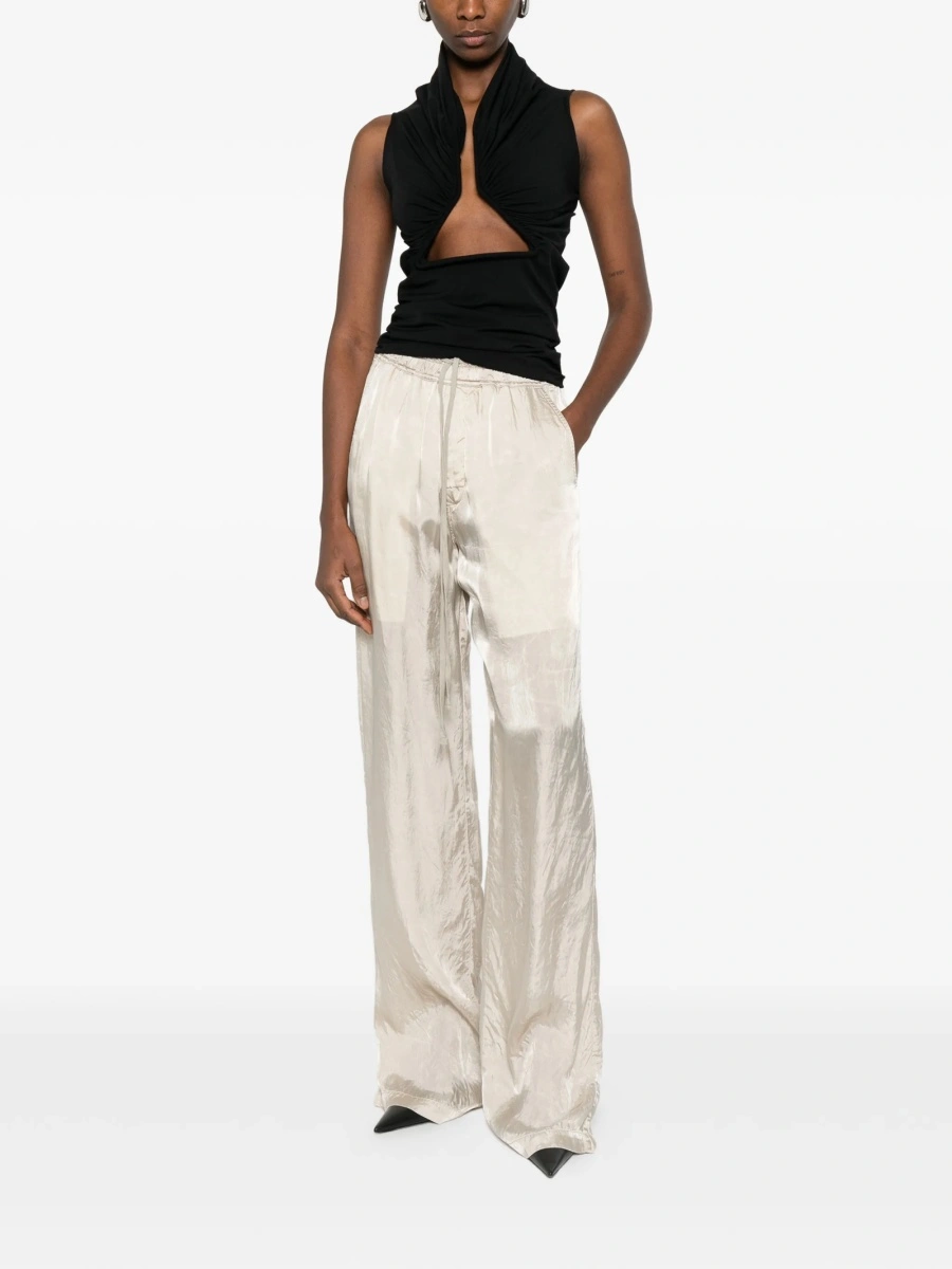 Pantaloni evazati Rick Owens neutri din cupru - Img 2