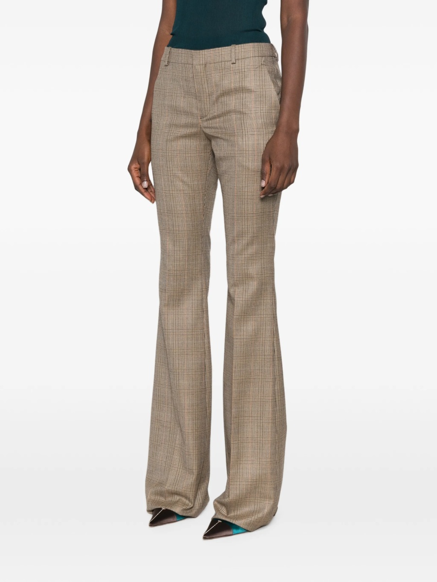 Pantaloni evazati Saint Laurent maro din lana - Img 3