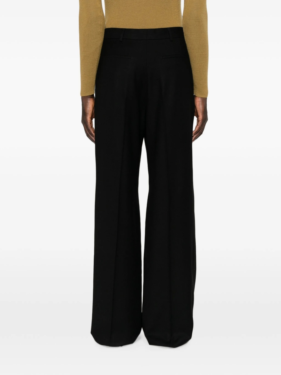 Pantaloni evazati Saint Laurent negri din lana - Img 4