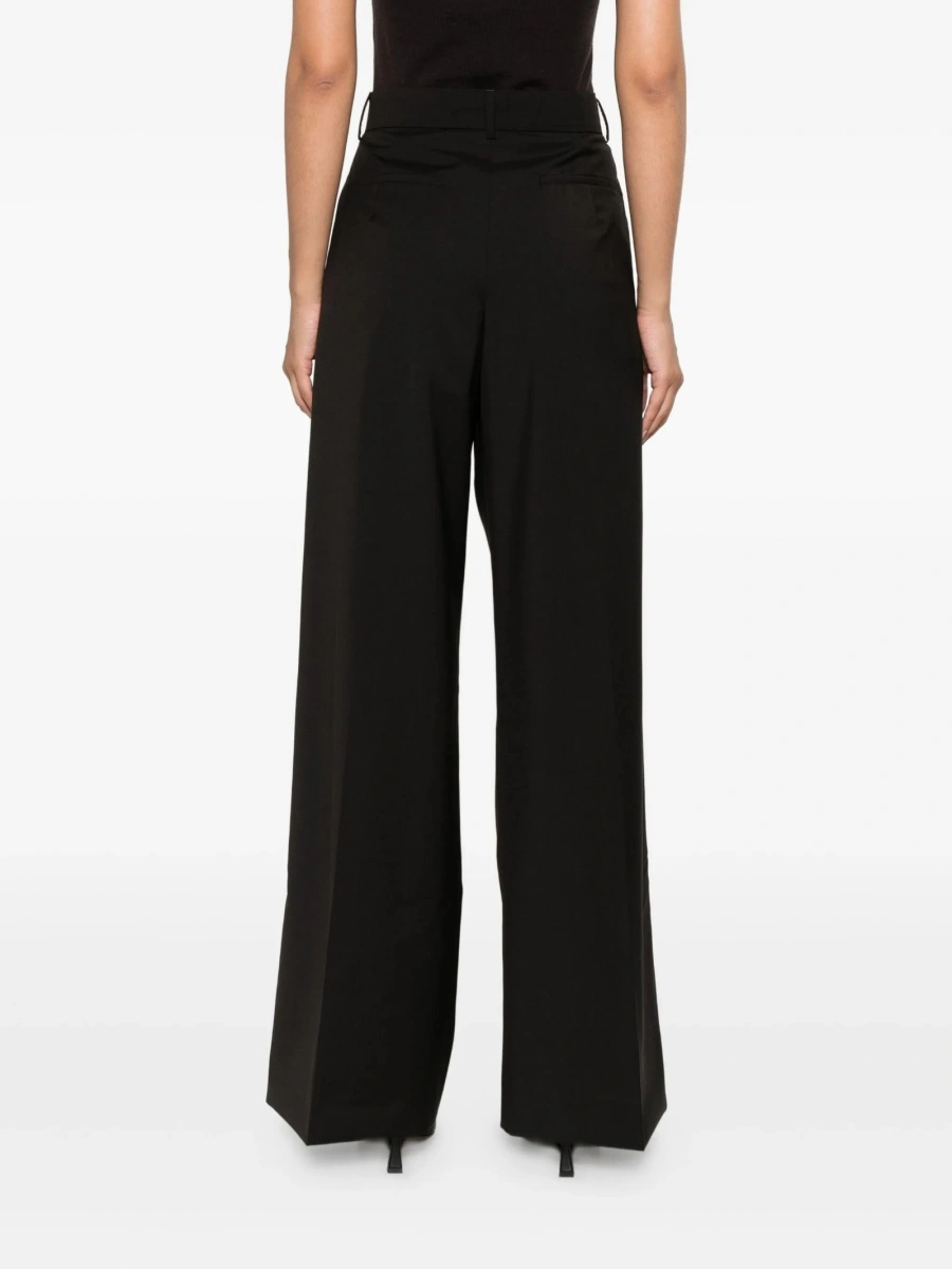 Pantaloni evazati SPORTMAX maro - Img 4