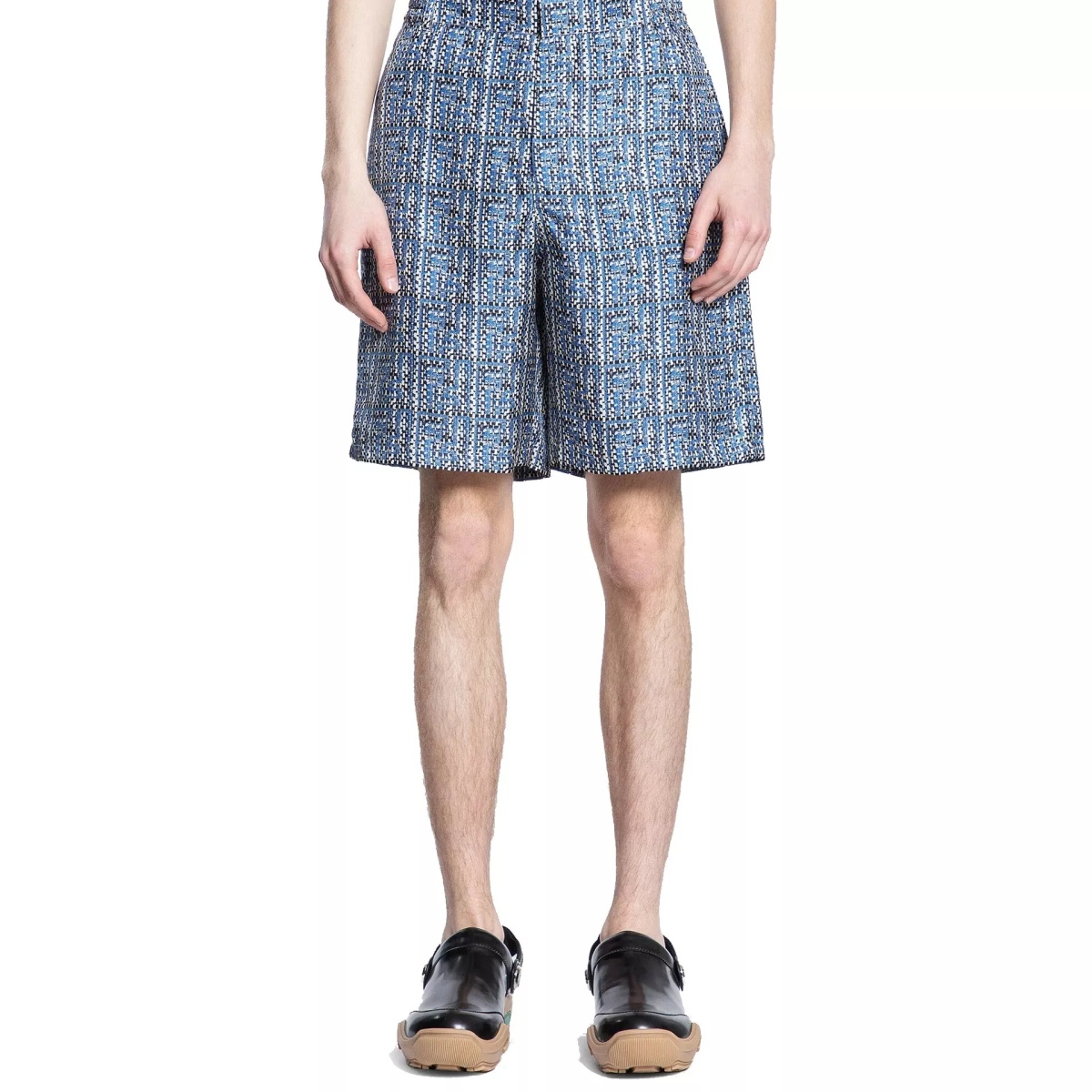 Pantaloni Fendi Printed Silk Shorts - Img 2