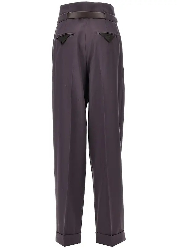 Pantaloni Gabardine pants with belt - Img 3