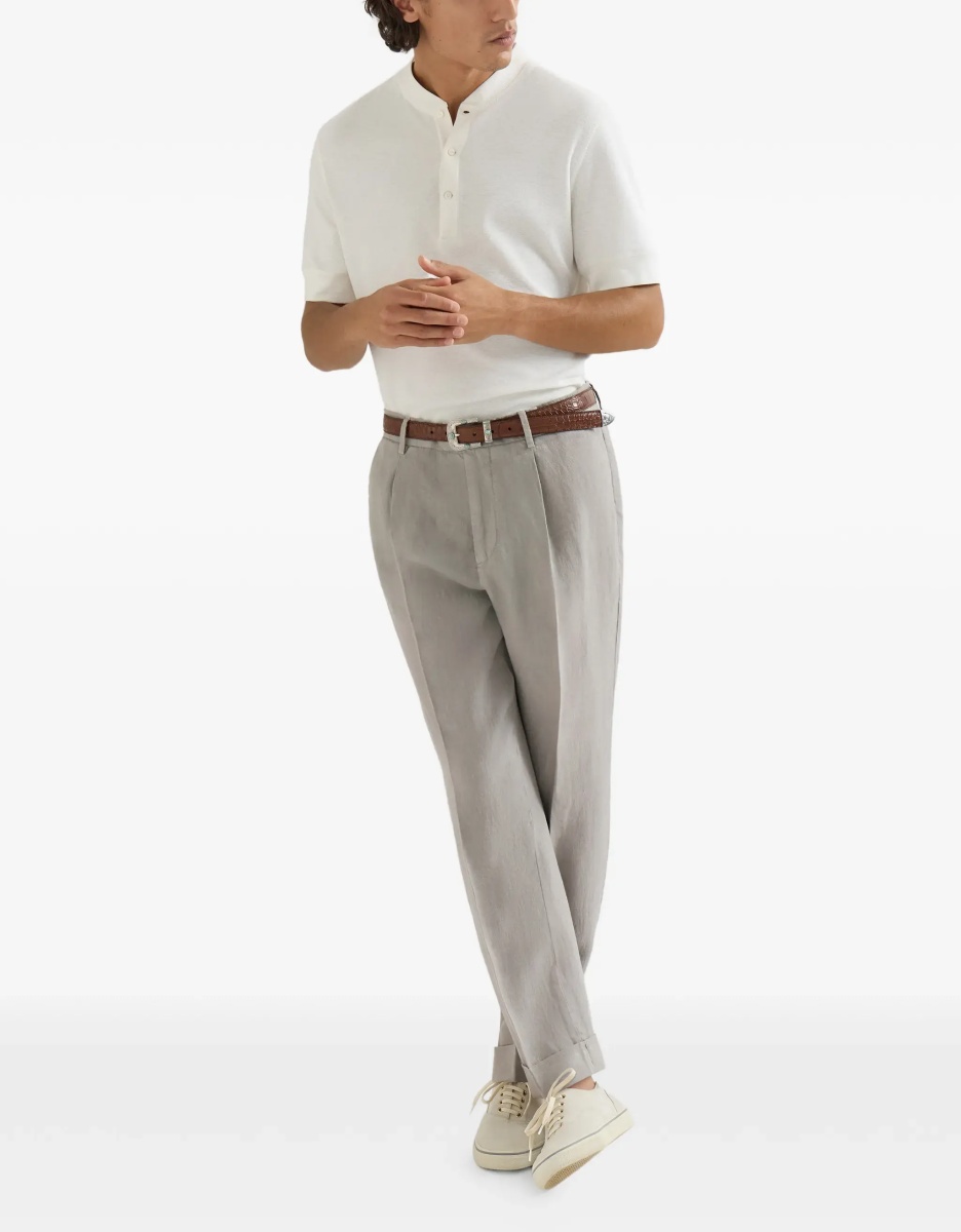 Pantaloni Garment dyed ginen gabardine Pants - Img 5