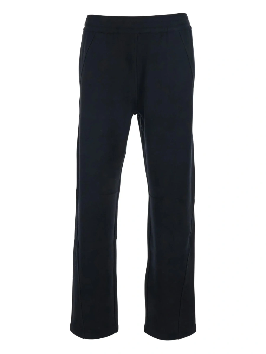 Pantaloni Givenchy negri din bumbac cu talie elastica si logo brodat - Img 6
