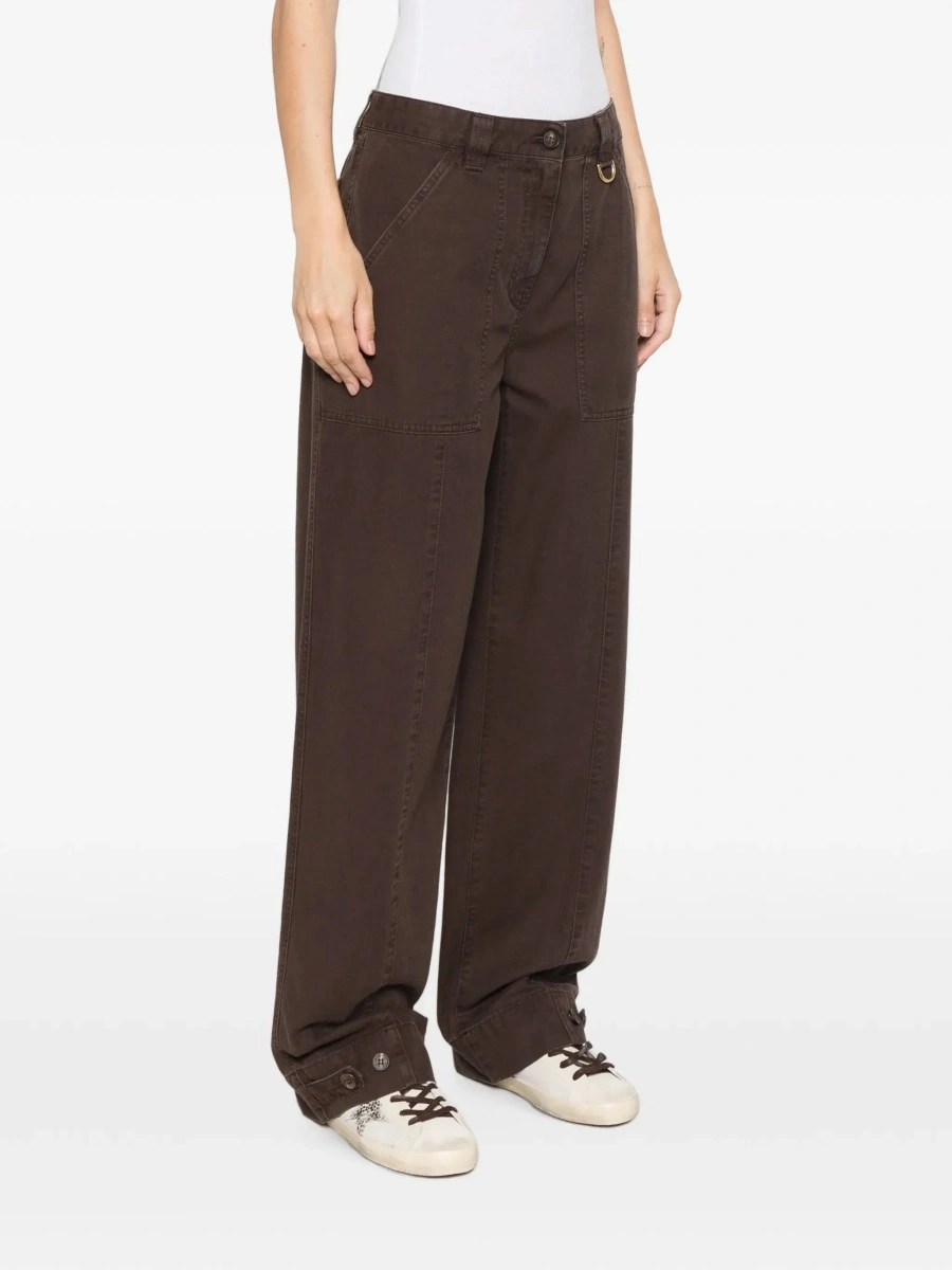 Pantaloni Golden Goose maro din bumbac - Img 5
