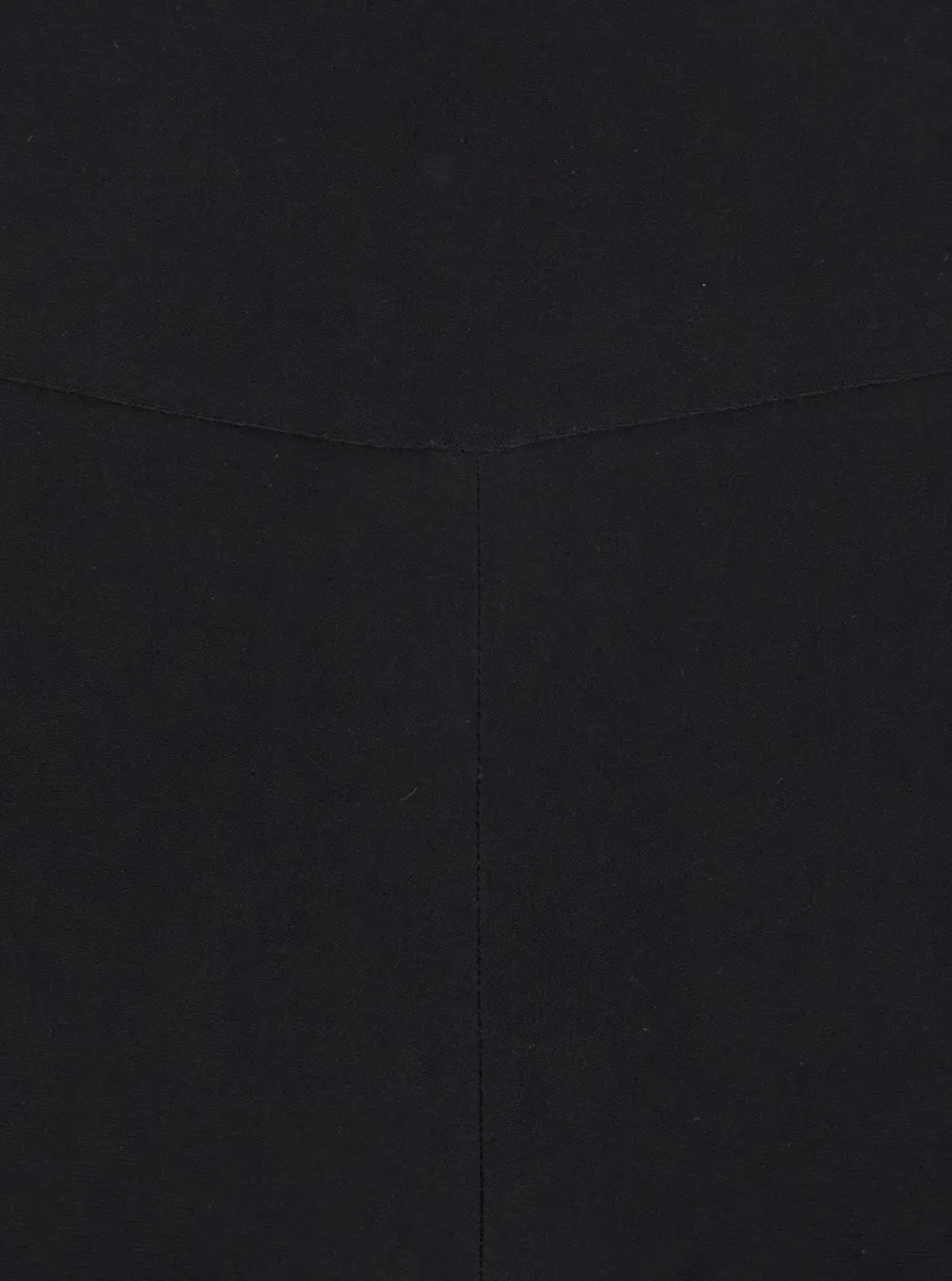 Pantaloni High-Waisted Boot Pants with Wide Leg in Black Tech Fabric for Women - Img 3