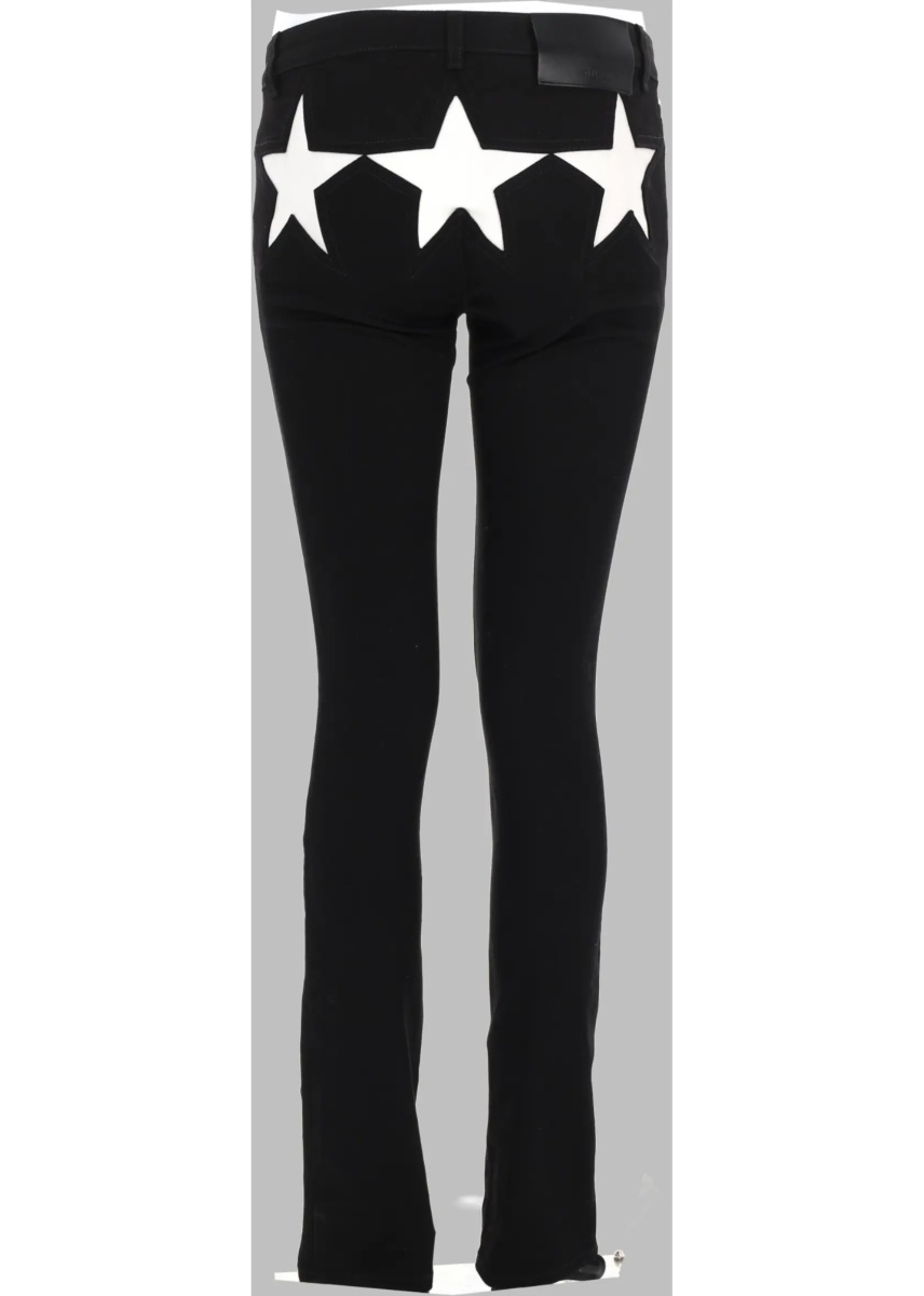Pantaloni Jeans "Stars" In Denim Di Cotone - Img 2