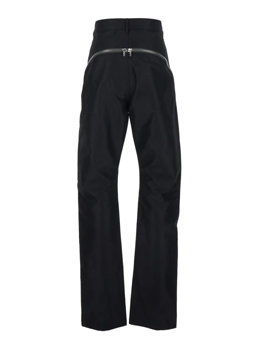 Pantaloni Men's 'Bolan Banana' Black Stretch Cotton Pants with Zip Details - Img 2