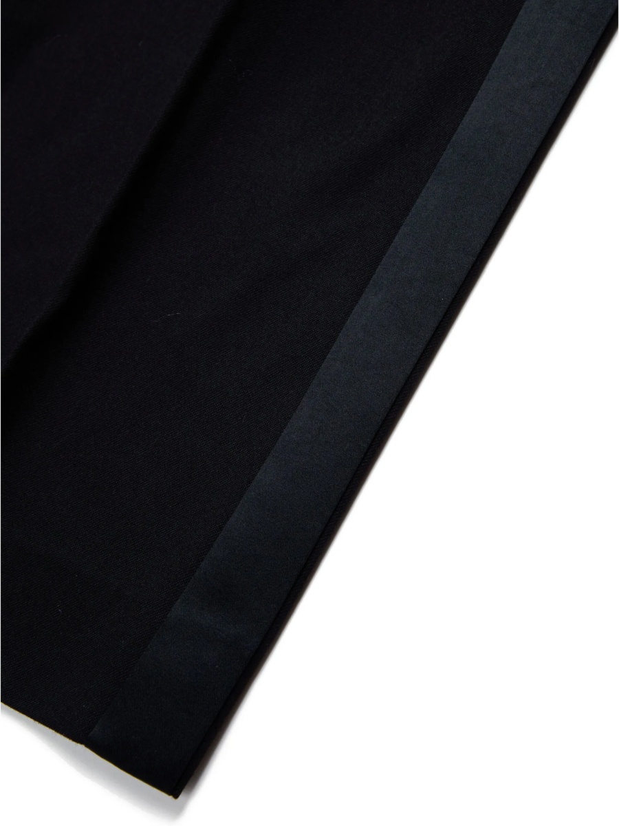 Pantaloni MM6 Maison Margiela negri din polyester si vascoza - Img 4