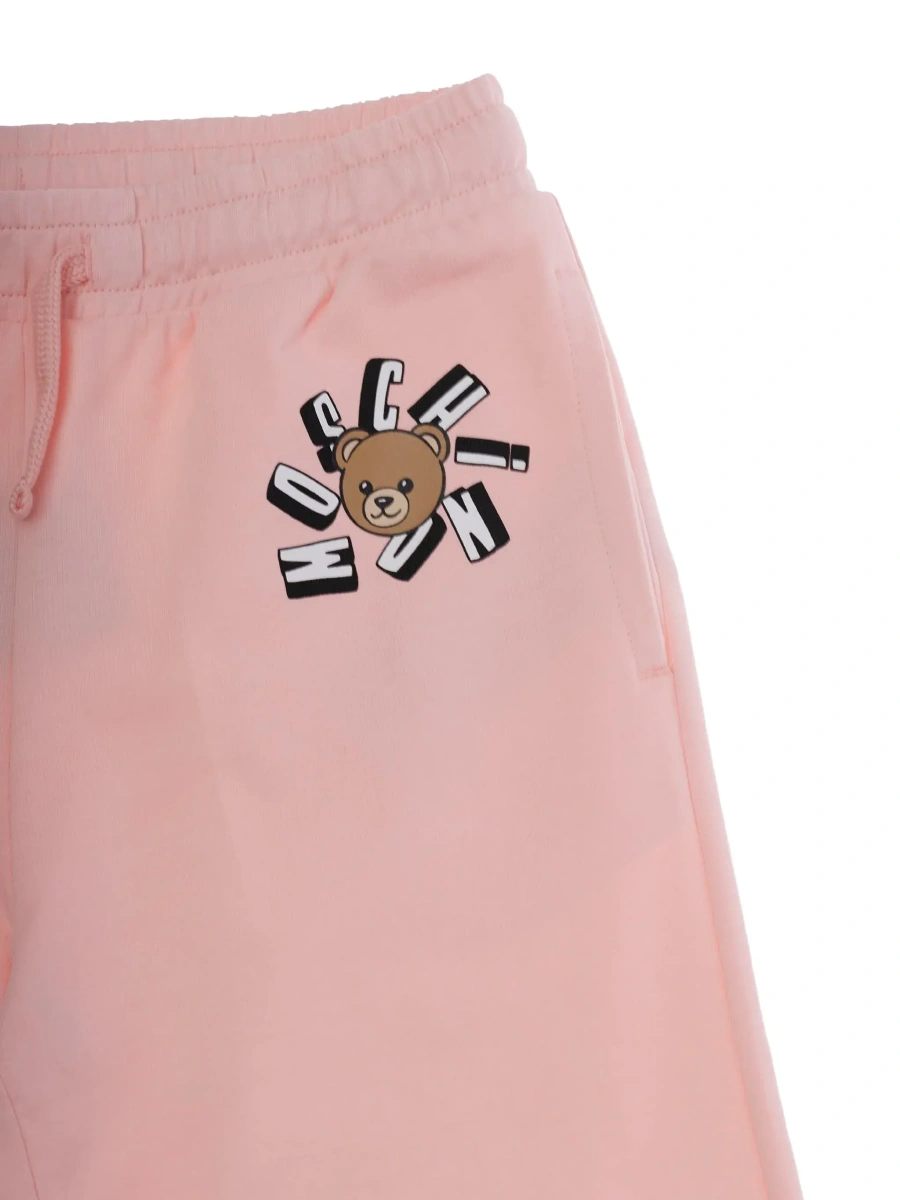 Pantaloni MoschinoS roz din bumbac - Img 5