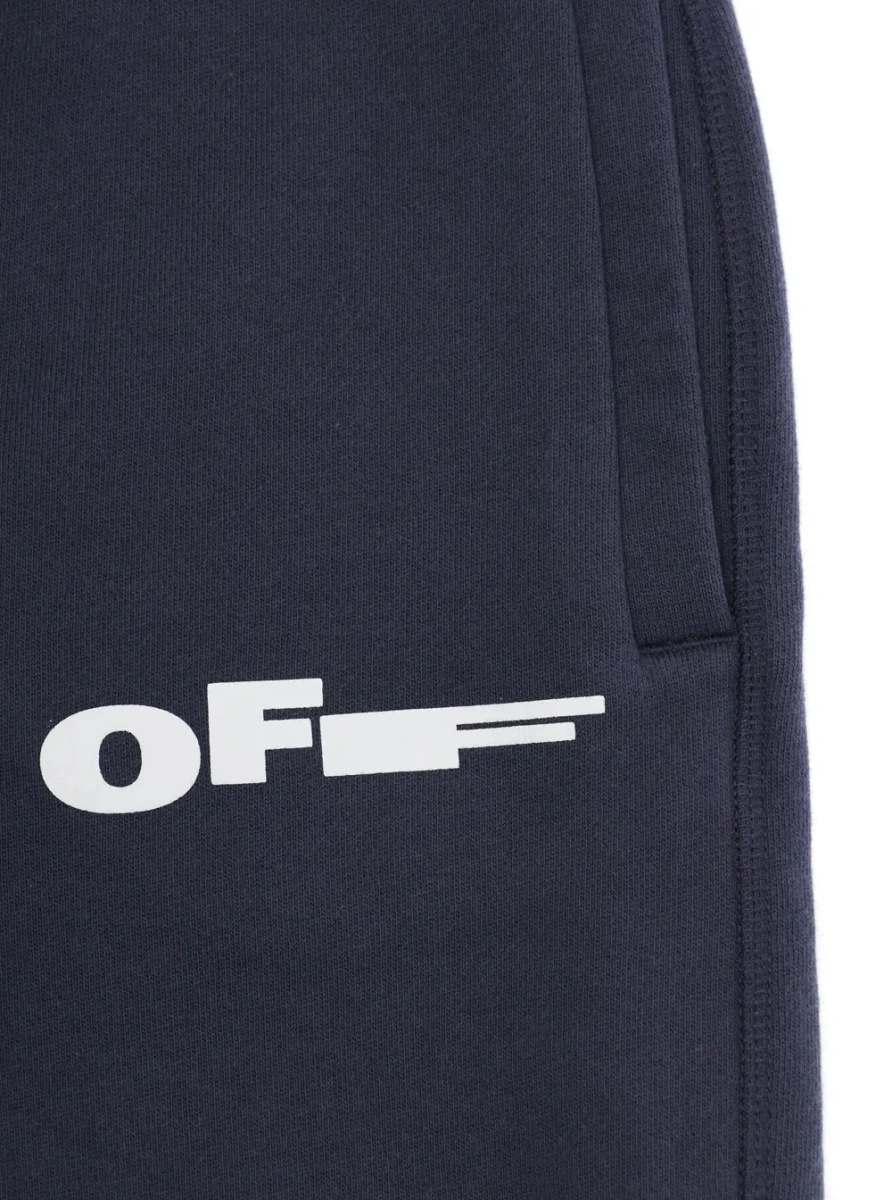 Pantaloni Off-White albastri din bumbac - Img 3