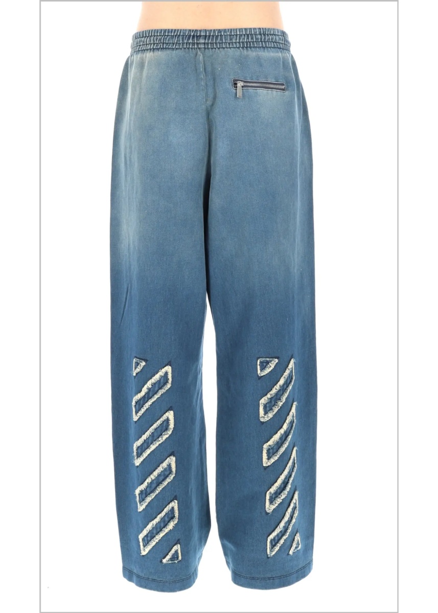 Pantaloni Pantalone Sportivo "Distress Diag Slouchy" - Img 2
