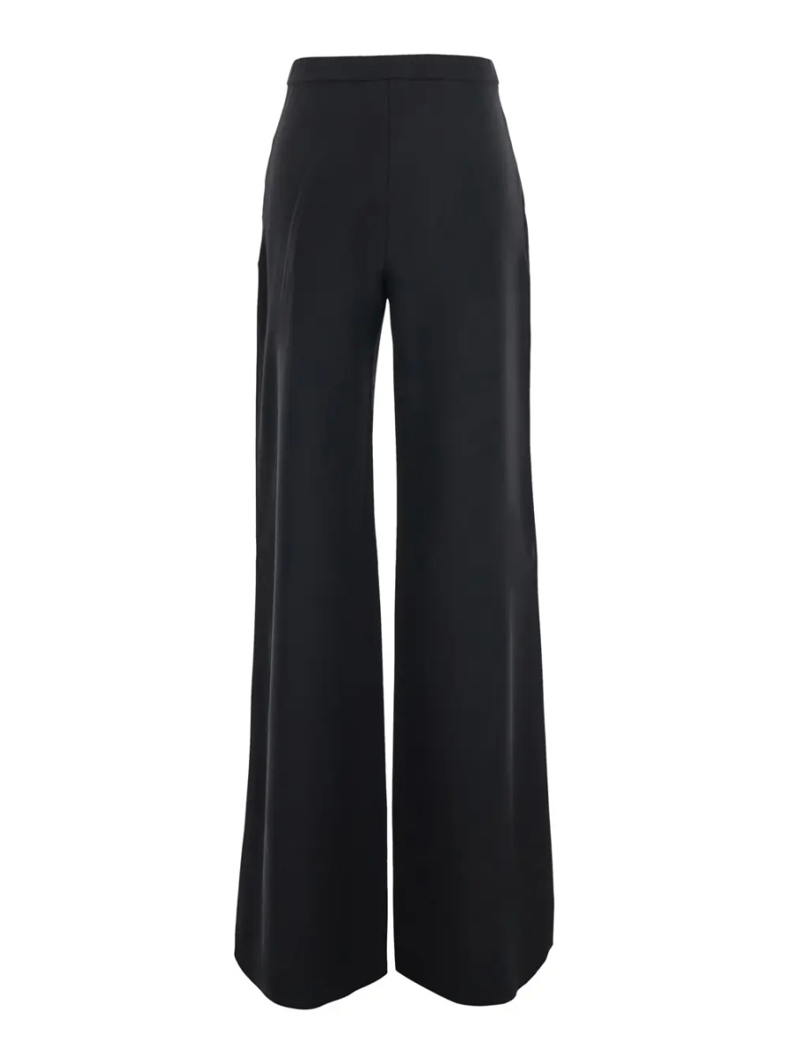 Pantaloni Pants with pockets and straight hem in black tech fabric for women - Img 2