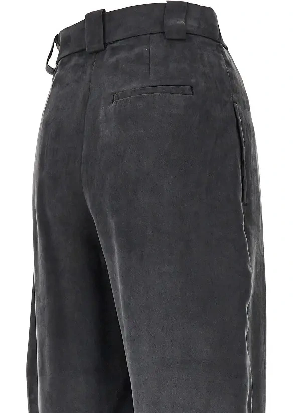 Pantaloni Pinko negri din twill - Img 4