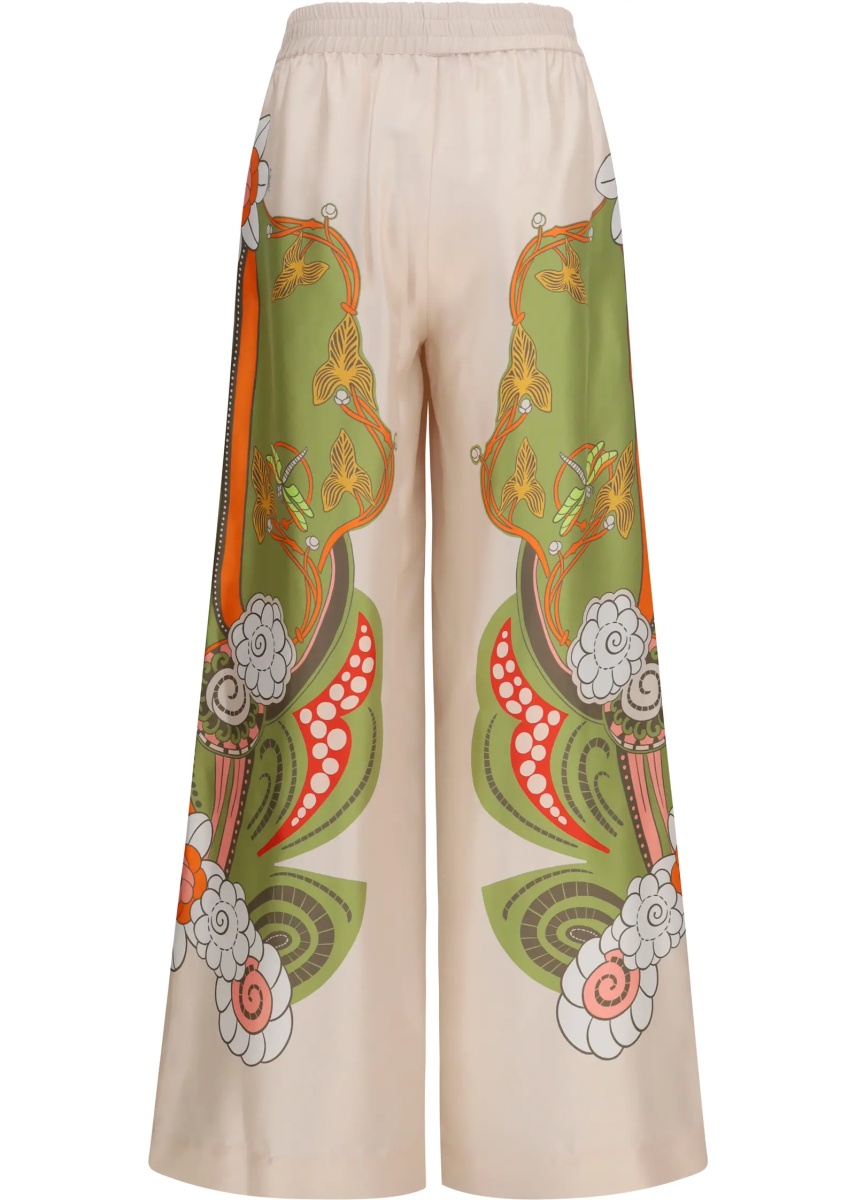 Pantaloni Printed silk palazzo Pants - Img 2