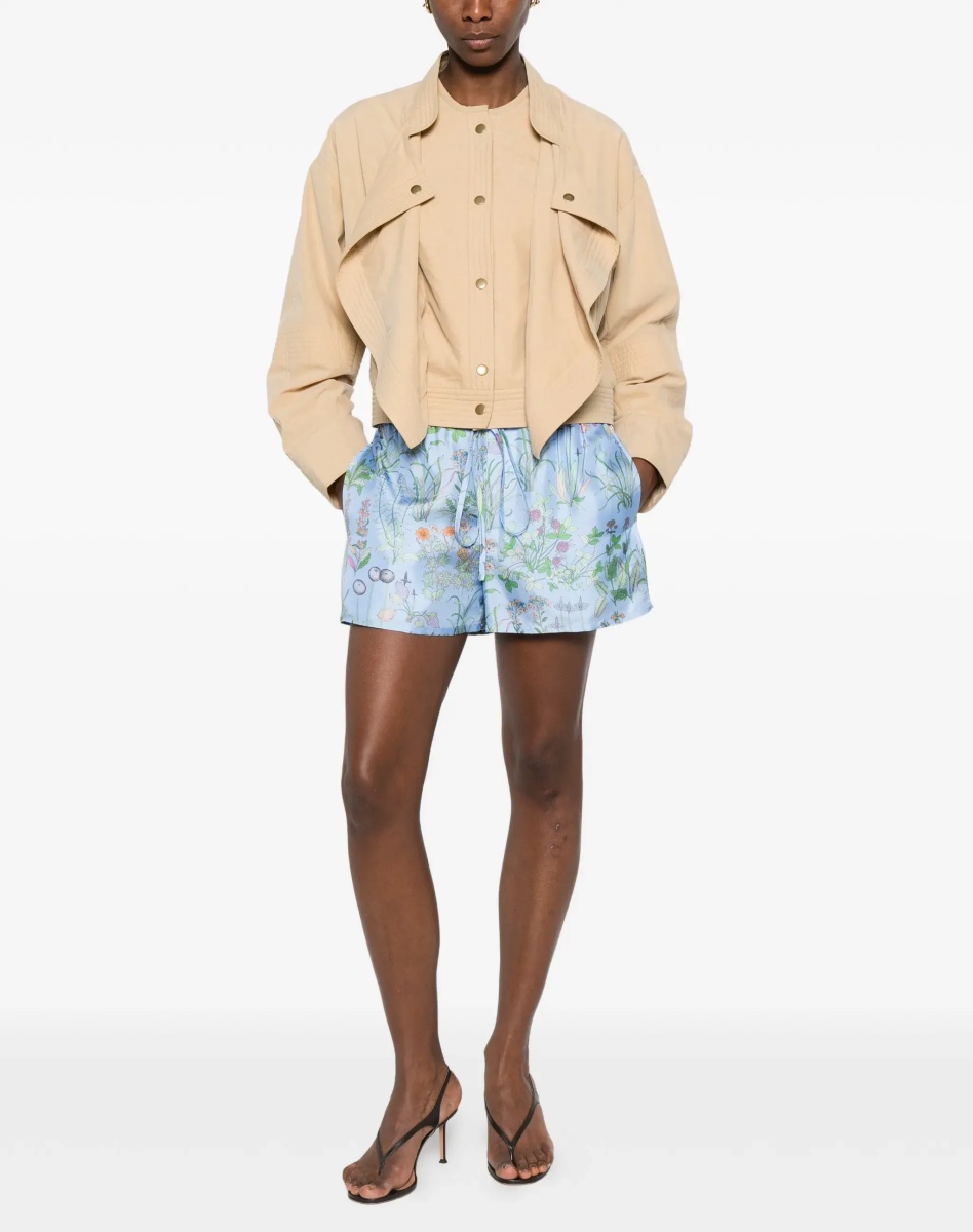 Pantaloni Printed silk twill Shorts - Img 4