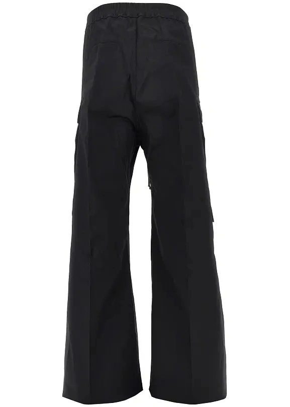 Pantaloni Rick Owens negri din bumbac 'Cargobelas' - Img 3