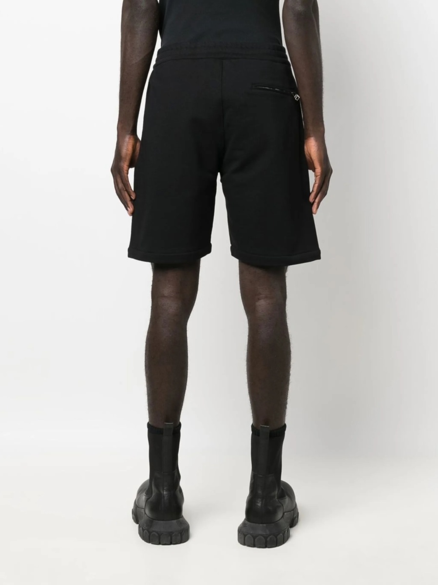 Pantaloni scurti Alexander McQueen negri din bumbac - Img 4