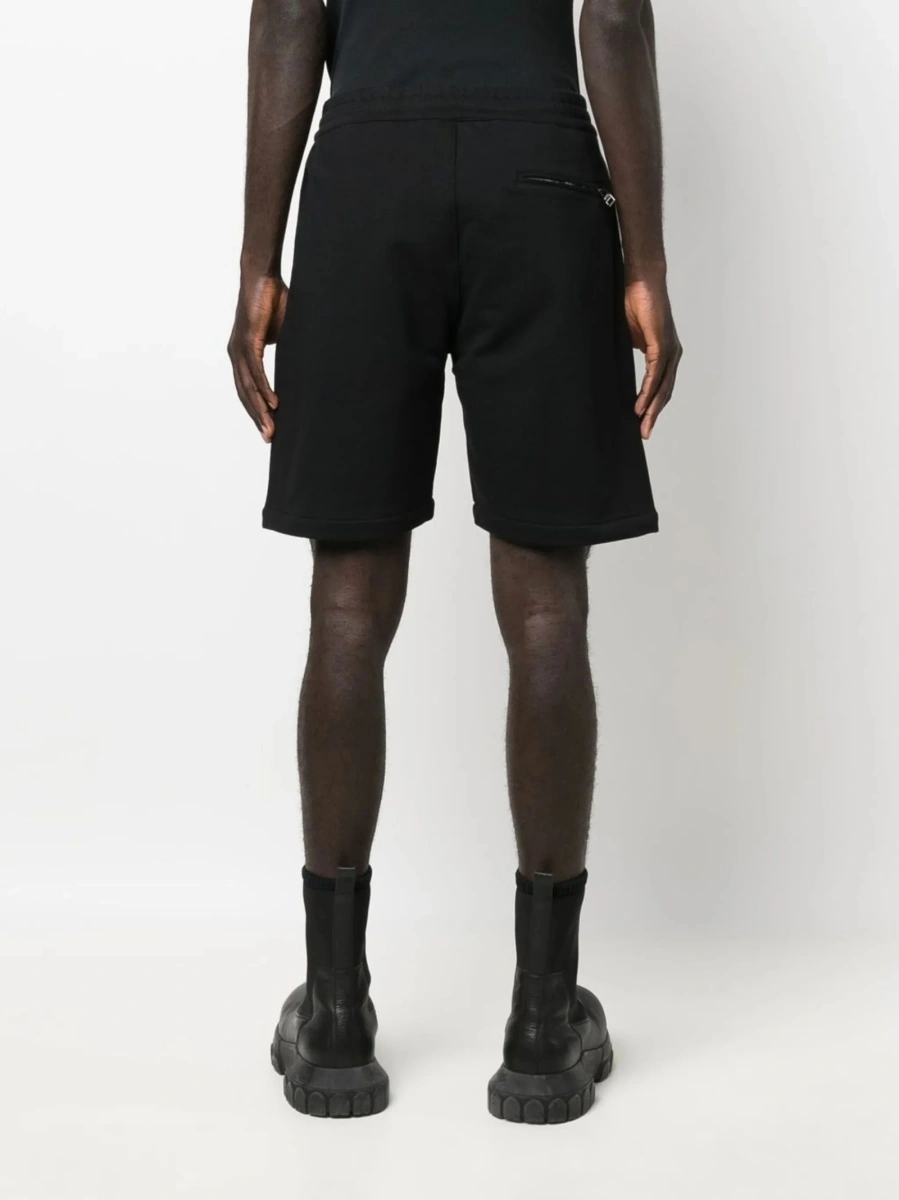 Pantaloni scurti Alexander McQueen negri din bumbac - Img 4