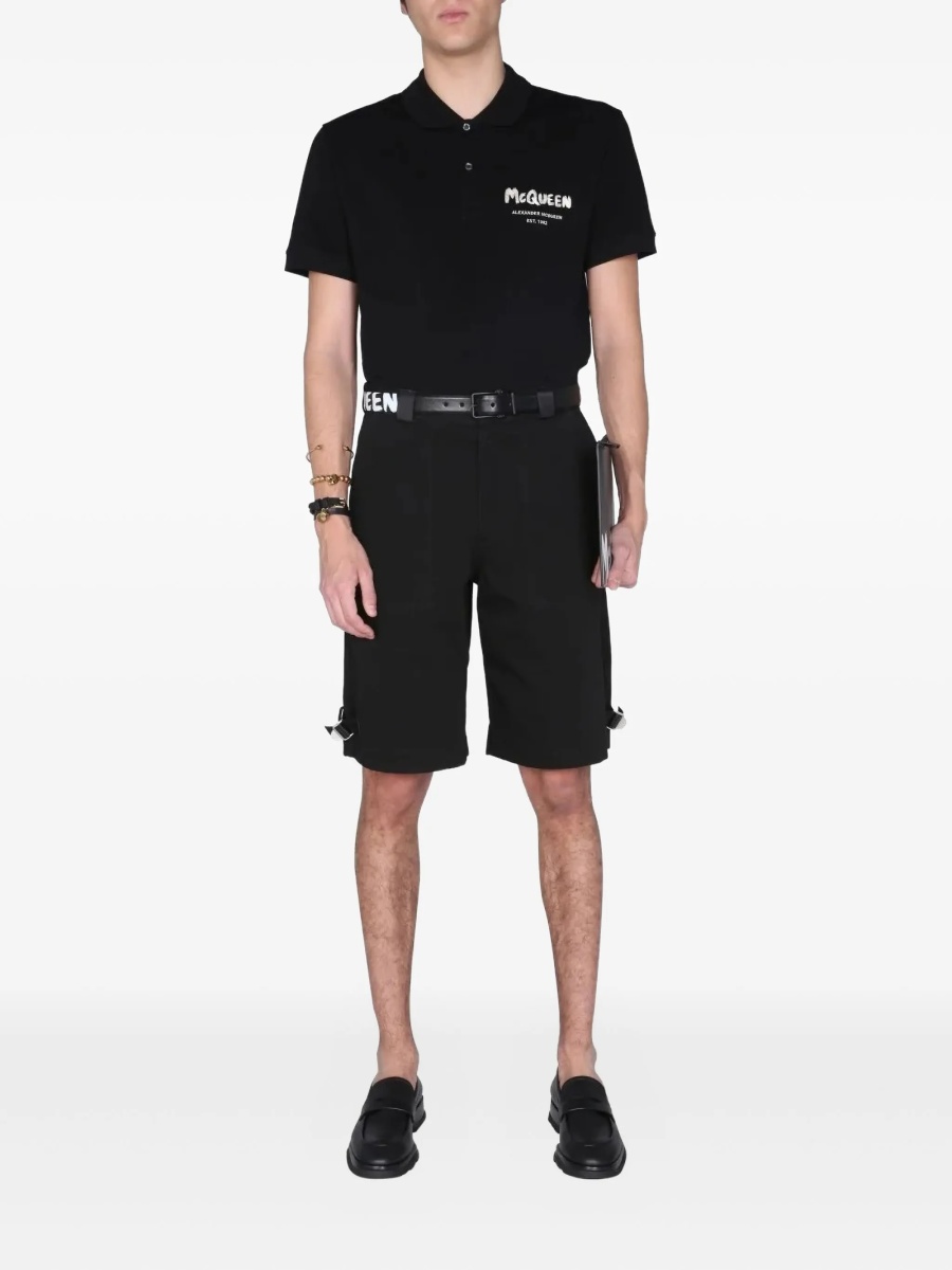 Pantaloni scurti Alexander McQueen negri - Img 2