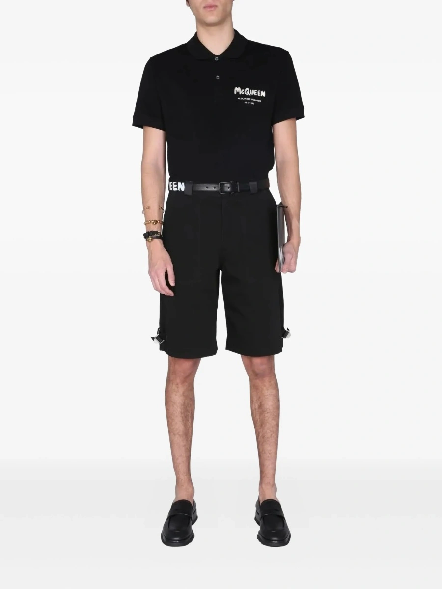 Pantaloni scurti Alexander McQueen negri - Img 2