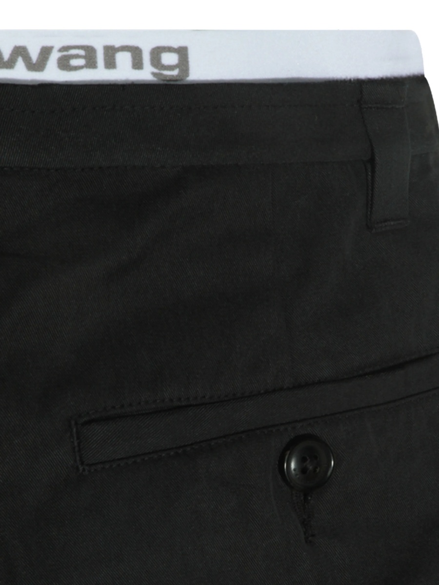 Pantaloni scurti Alexander Wang negri din poliamida si bumbac - Img 4