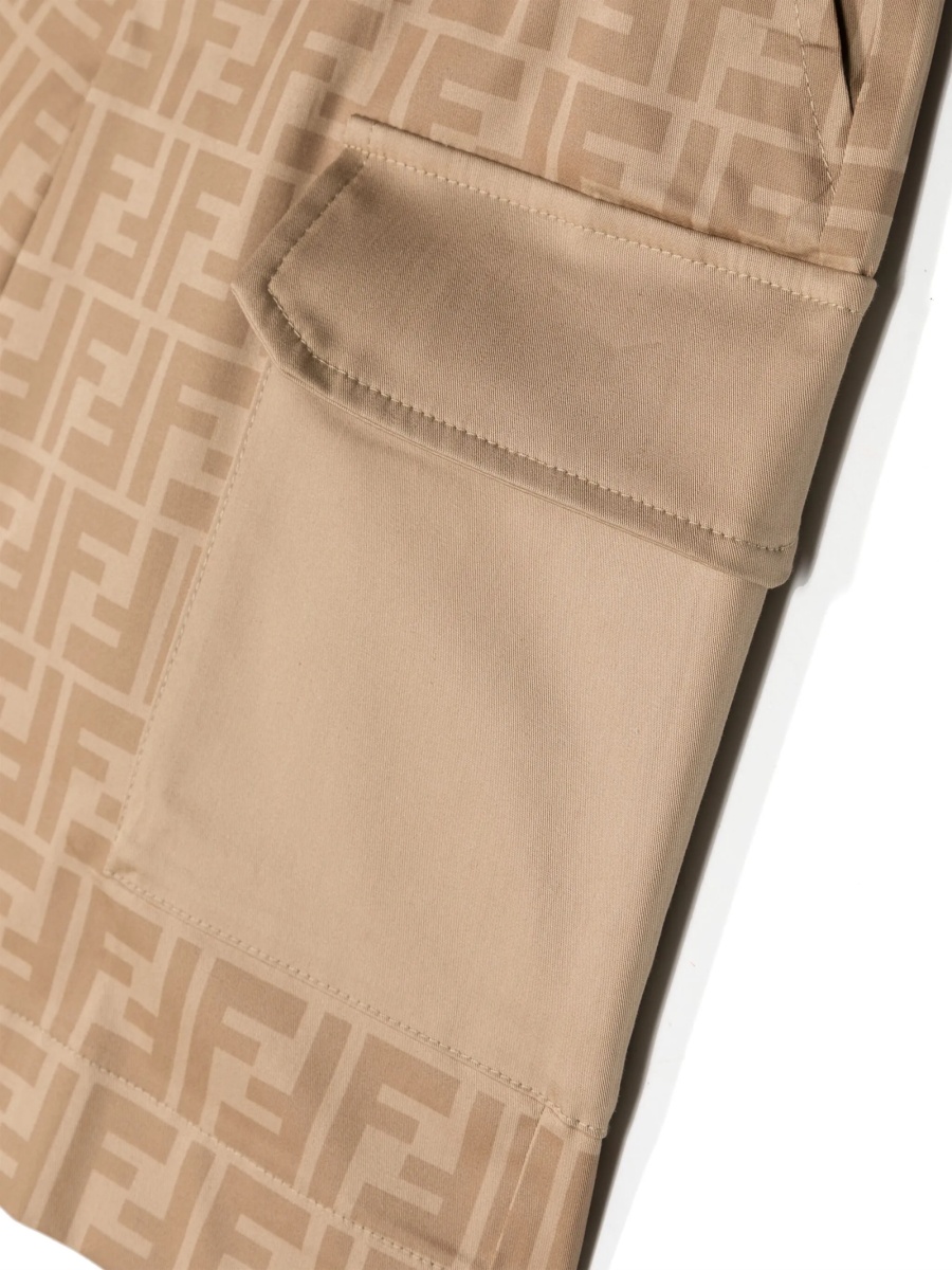 Pantaloni scurti Fendi maro din elastan si bumbac - Img 3