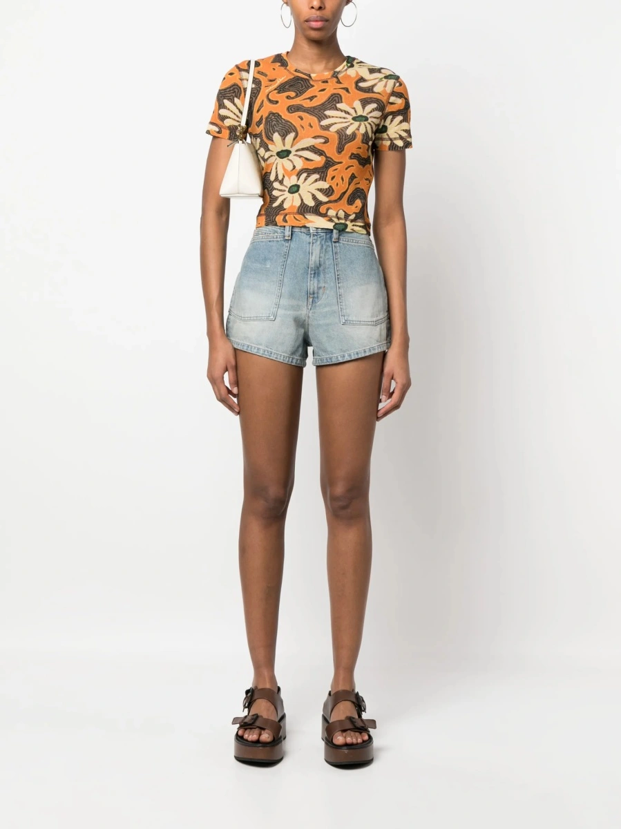 Pantaloni scurti Kenzo albastri - Img 2