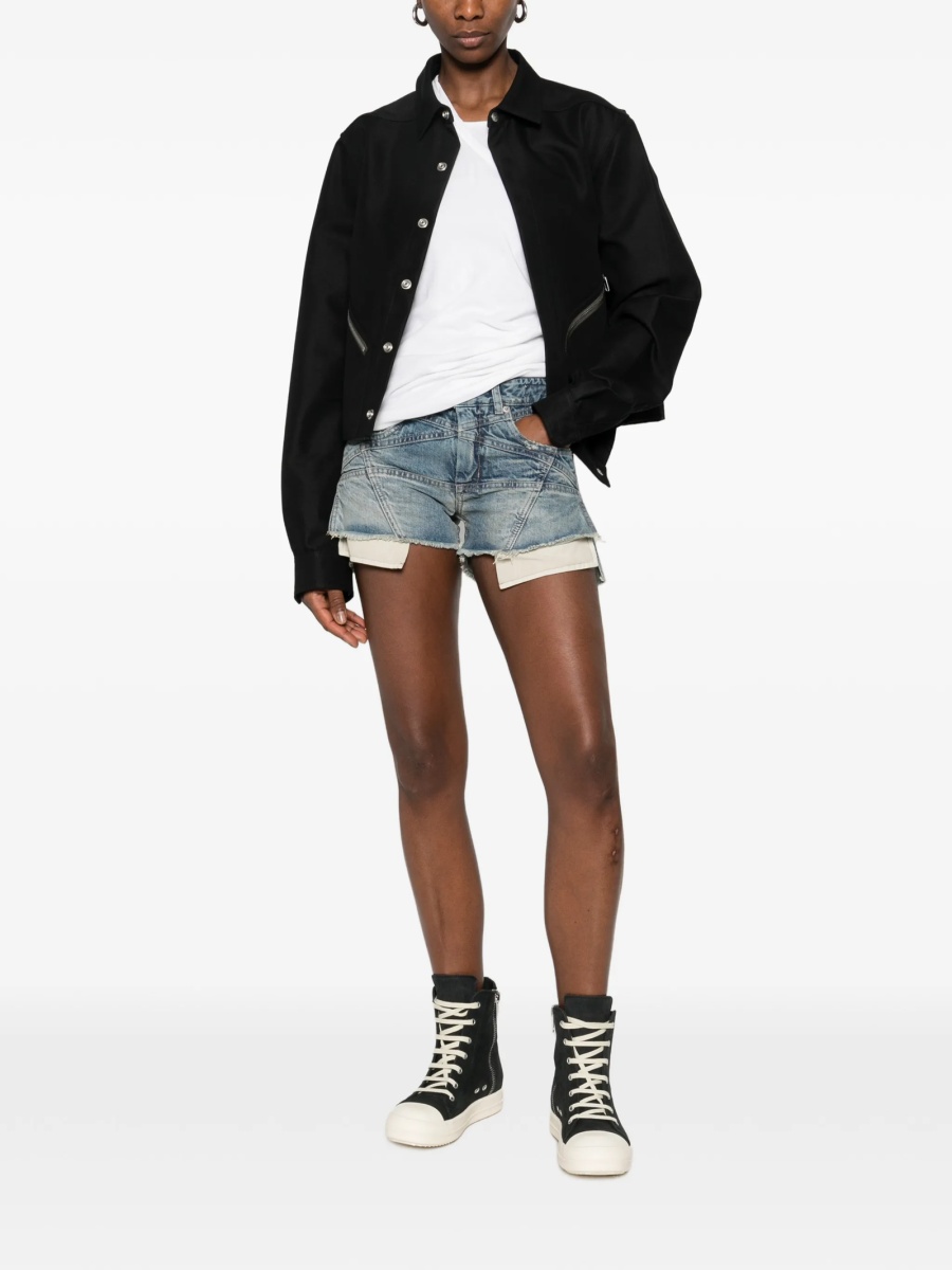 Pantaloni scurti Rick Owens albastri din bumbac - Img 2