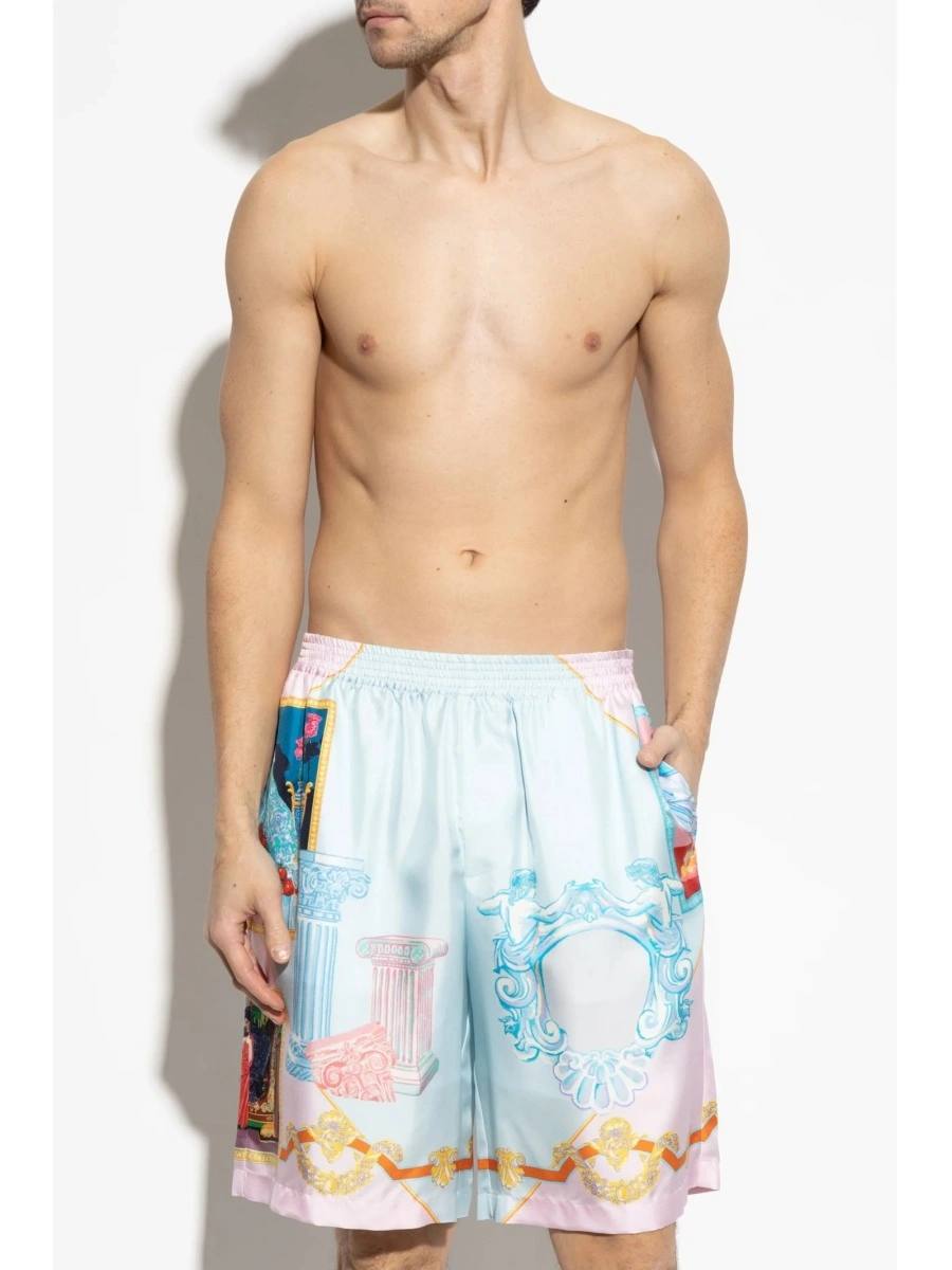 Pantaloni scurti Versace albastri - Img 3