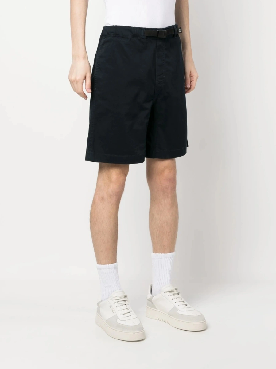 Pantaloni scurti Woolrich albastri din bumbac si elastan - Img 3