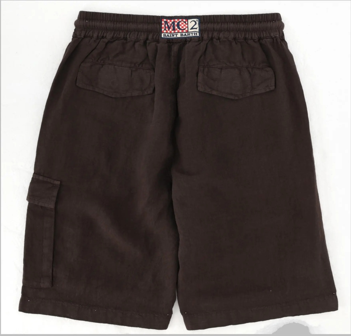 Pantaloni Shorts In Lino Con Coulisse - Img 2
